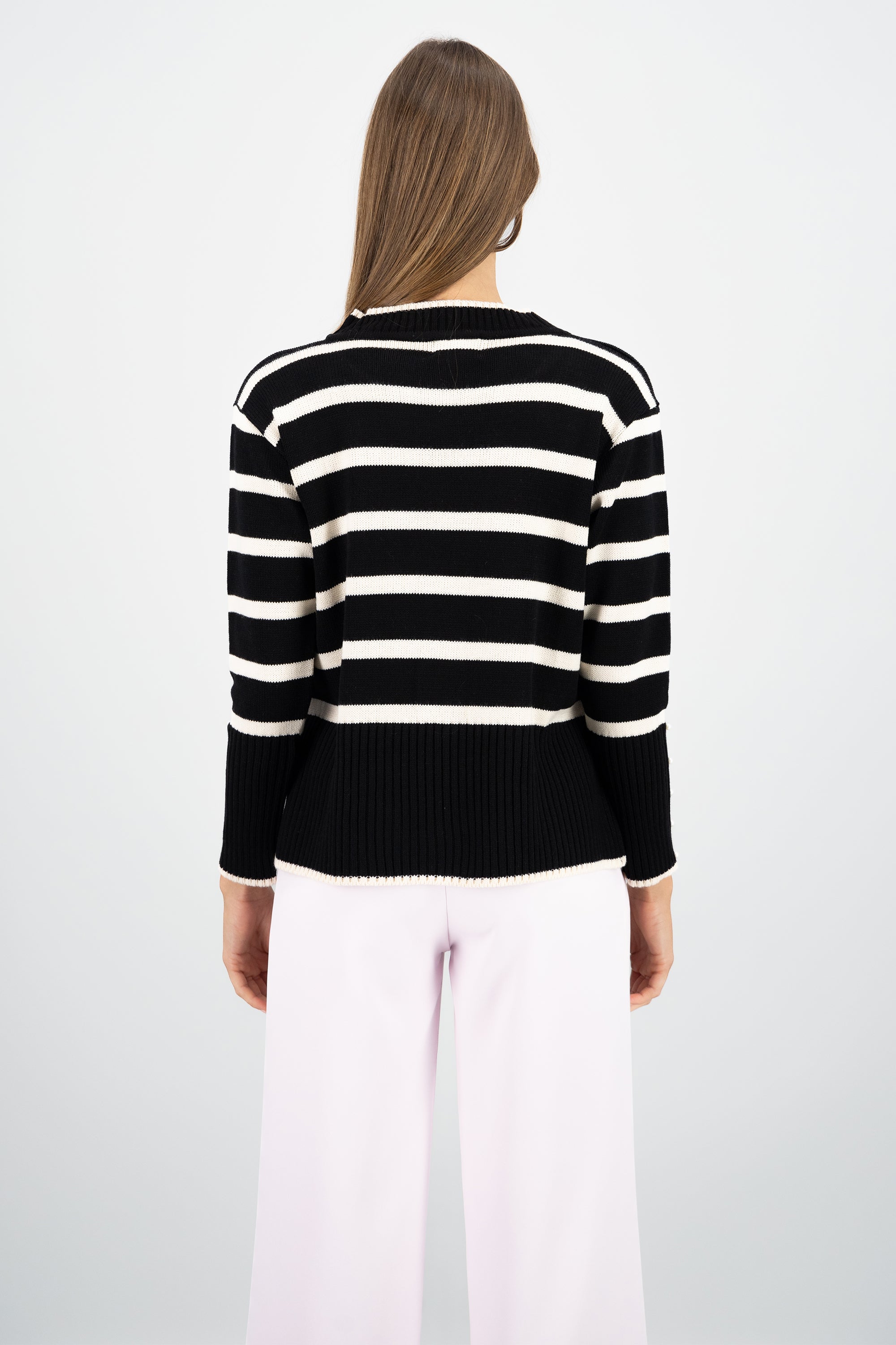 Sueter rayas NEGRO