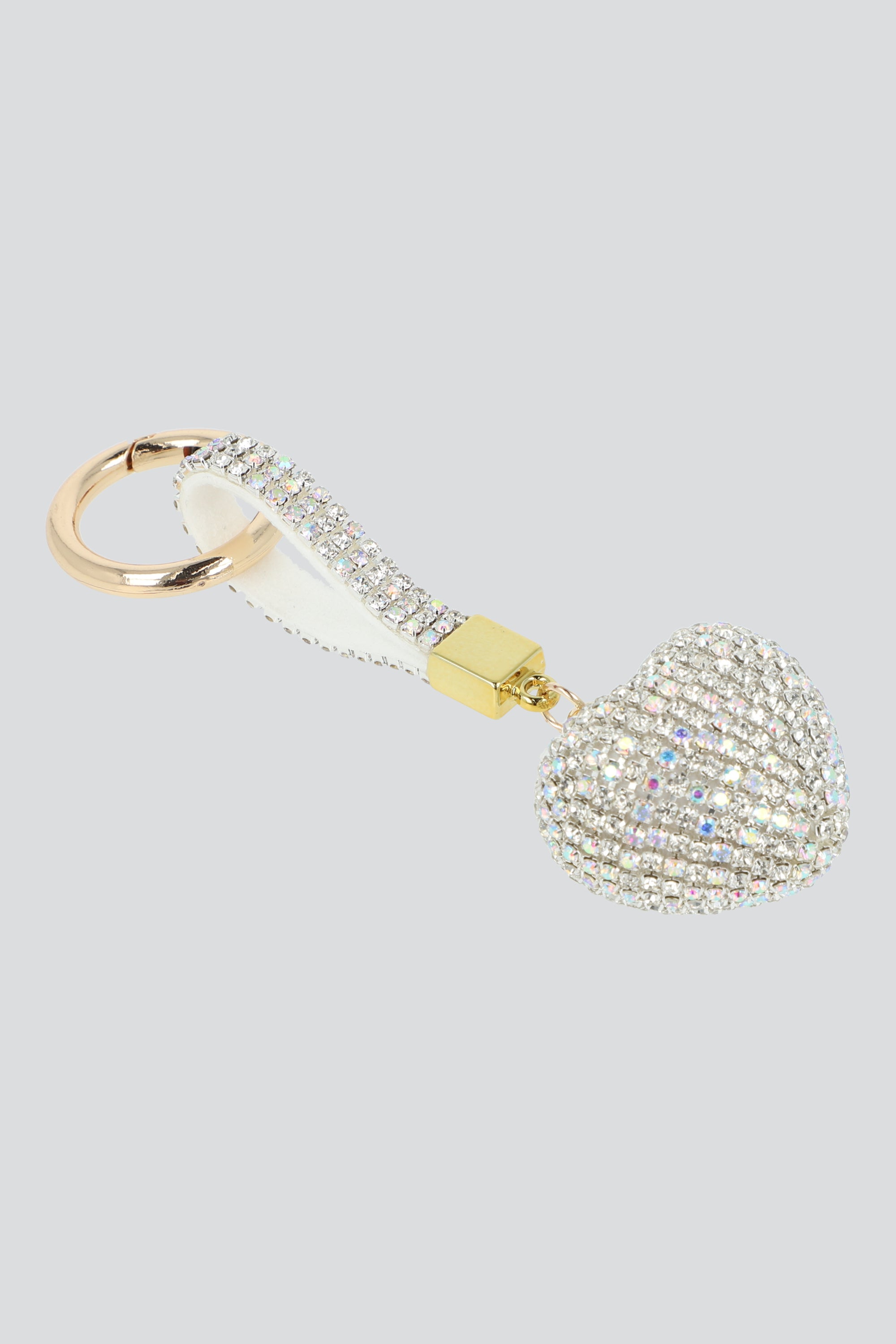 Llavero corazón full brillos IRIDISCENTE