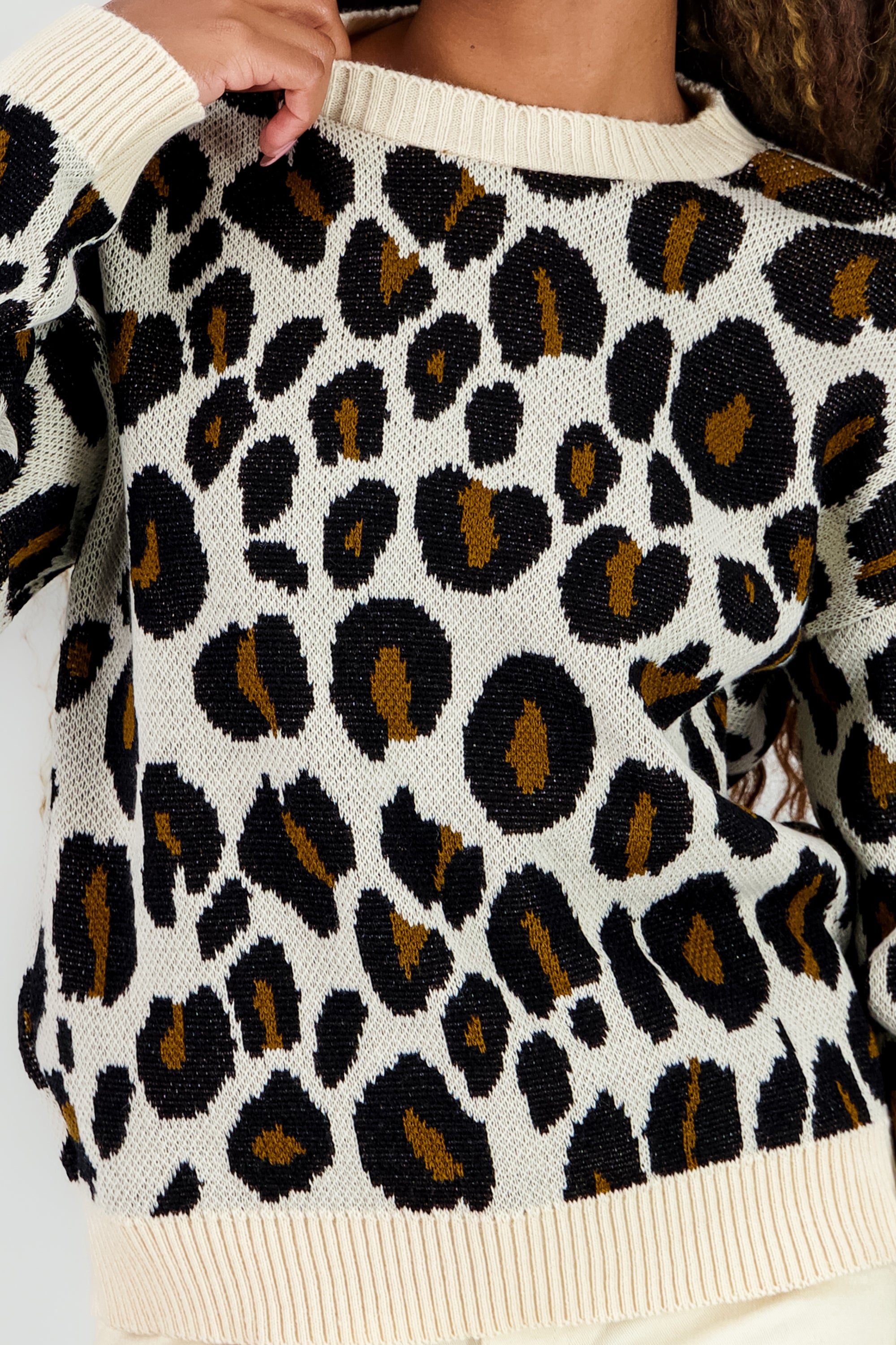 Sueter animal print BEIGE