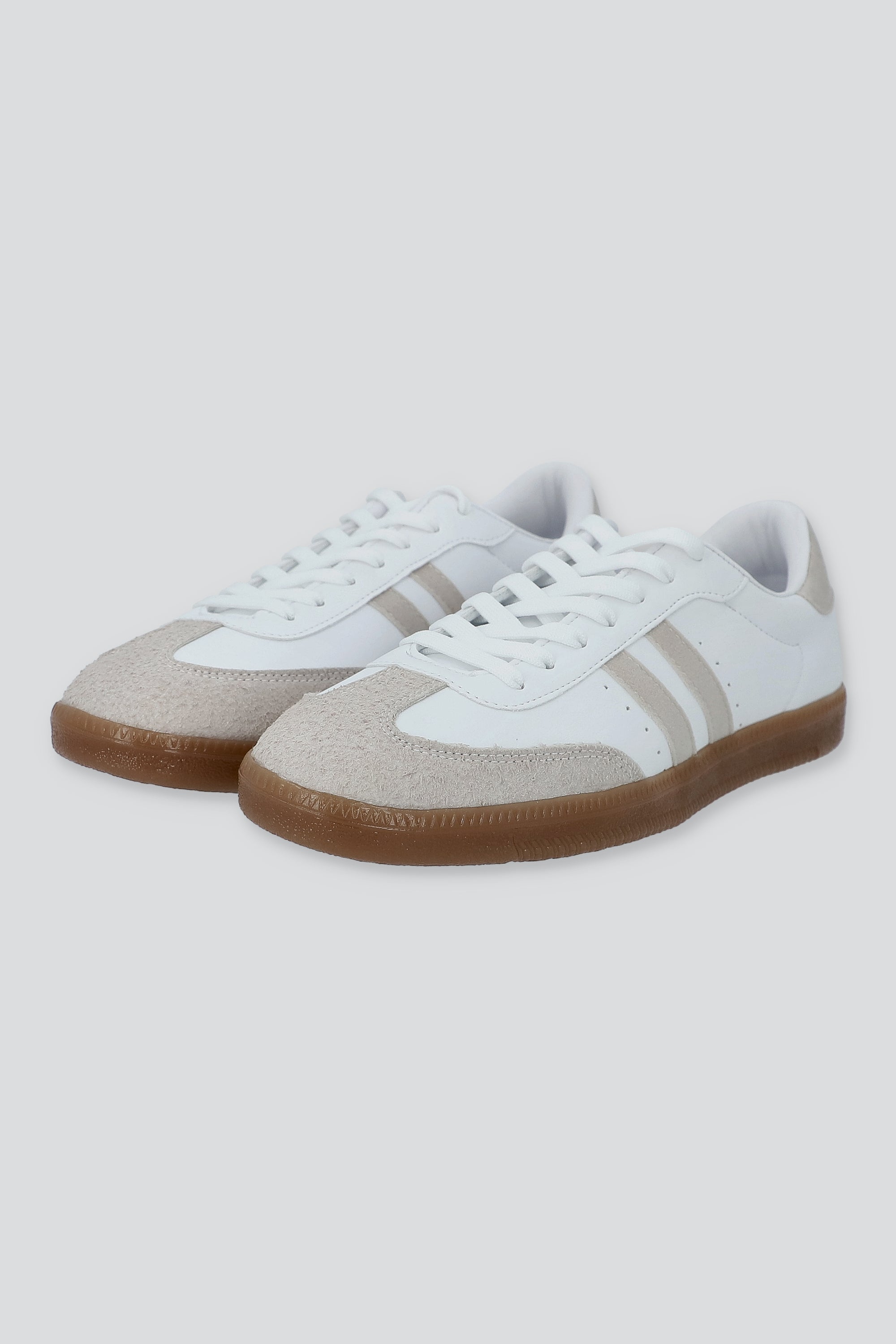 Tenis Dos Líneas Punta Durazno TAUPE