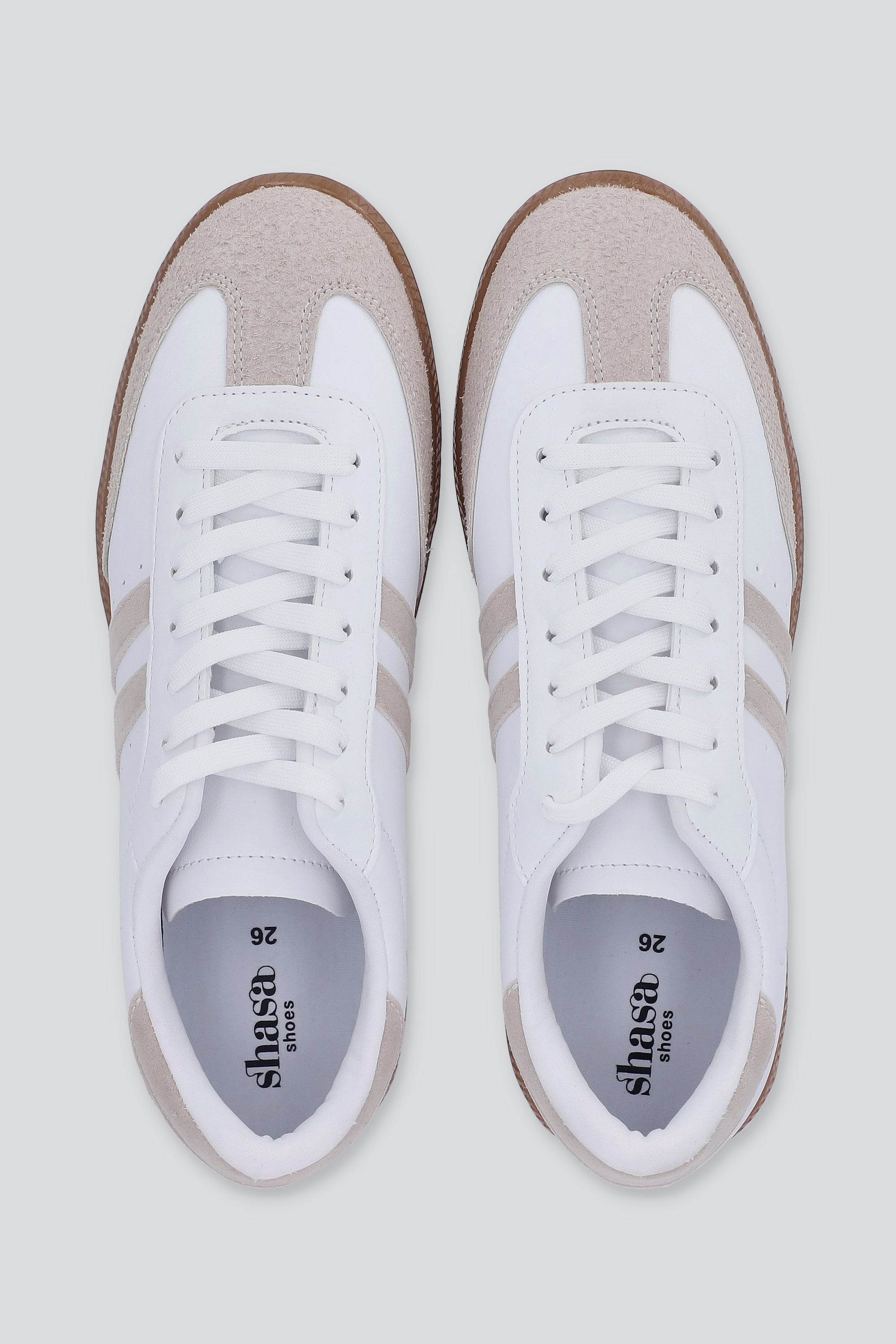 Tenis Dos Líneas Punta Durazno TAUPE