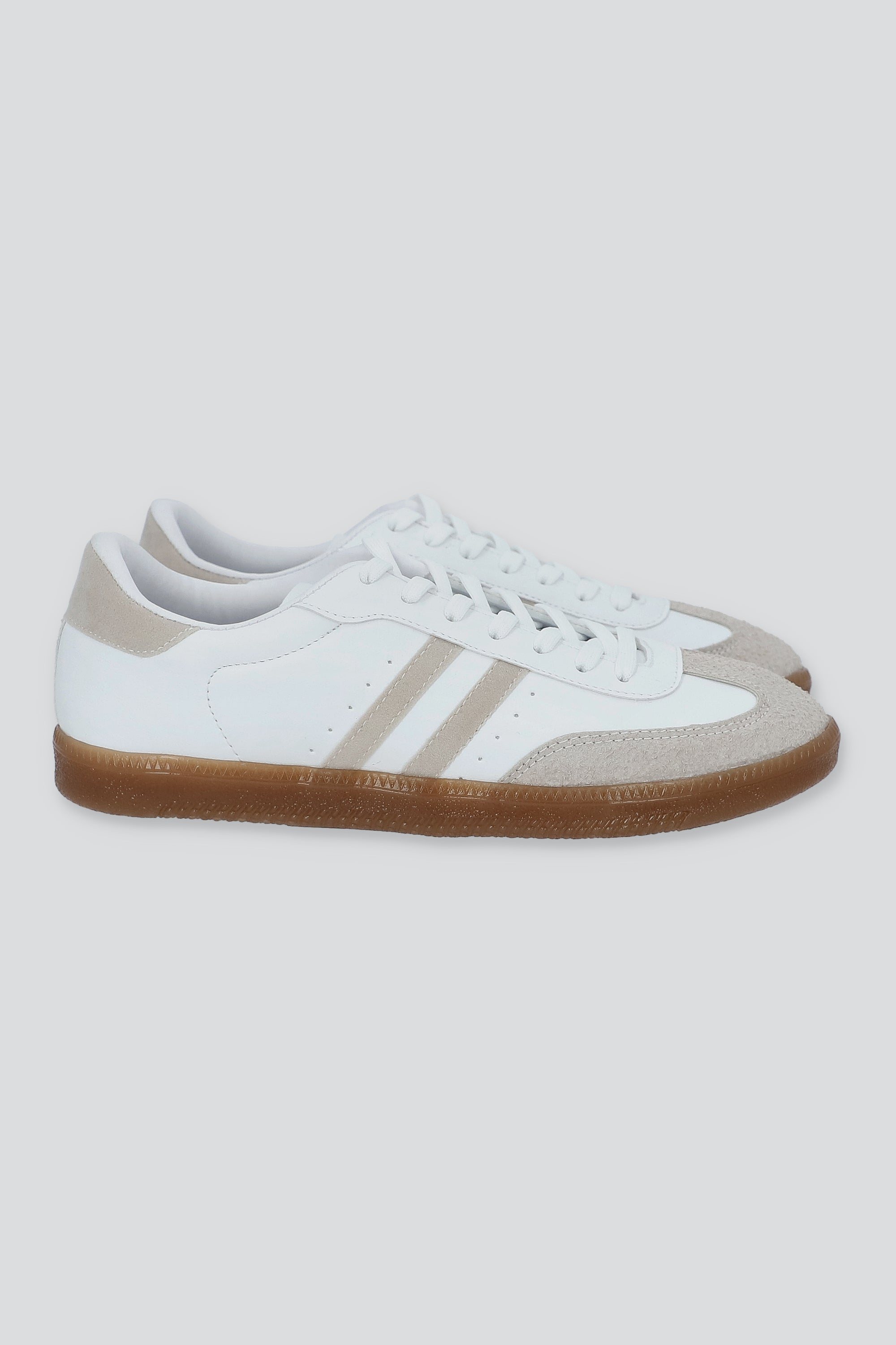 Tenis Dos Líneas Punta Durazno TAUPE