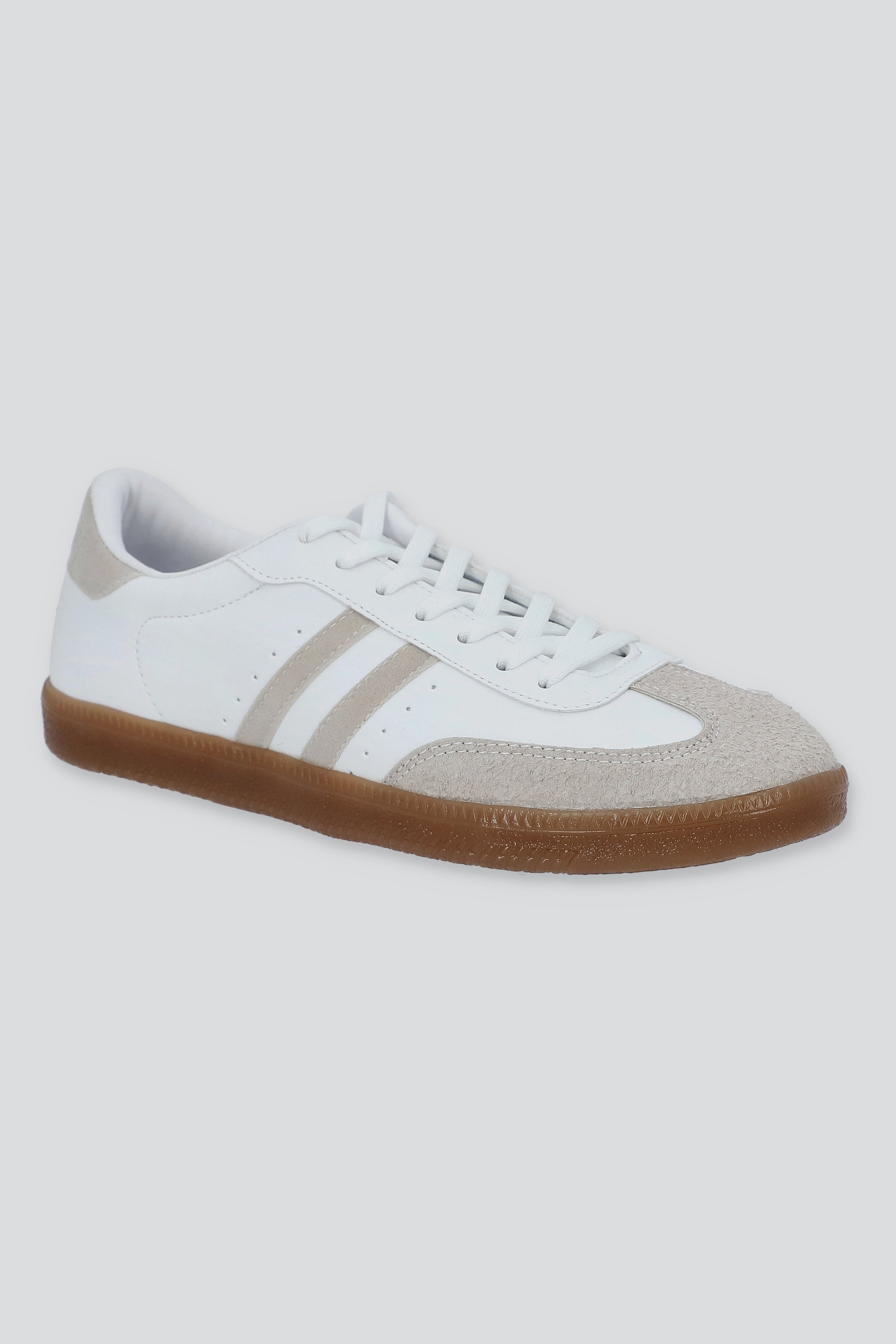 Tenis Dos Líneas Punta Durazno TAUPE