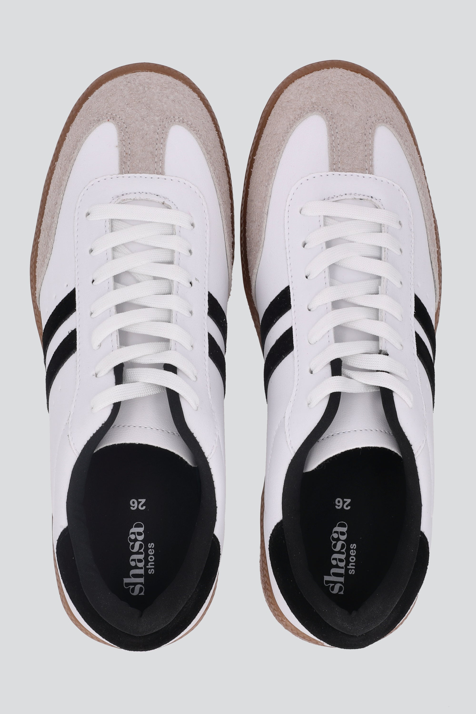 Tenis Dos Líneas Punta Durazno NEGRO