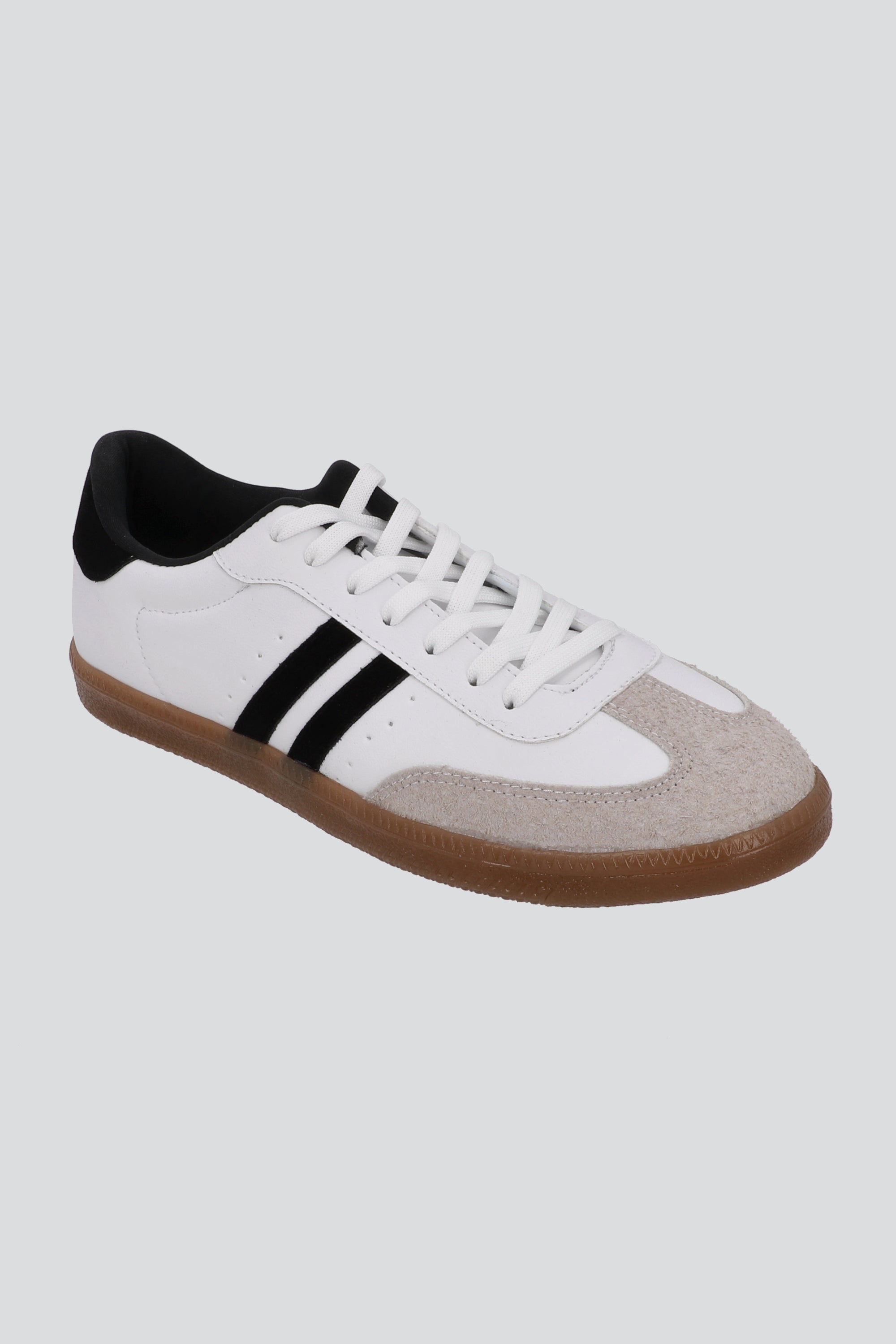 Tenis Dos Líneas Punta Durazno NEGRO