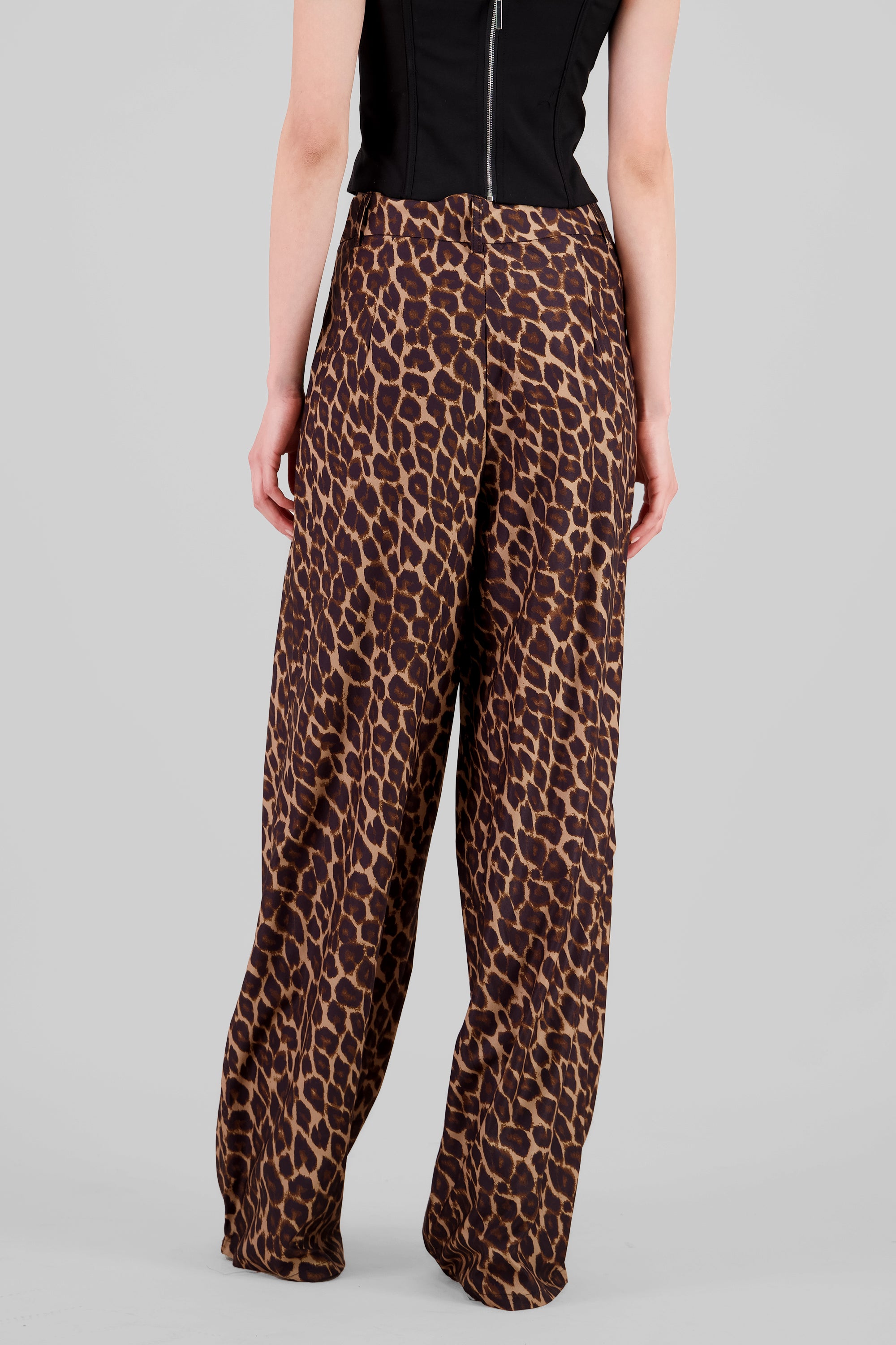 Pantalon recto animal print CAFE COMBO