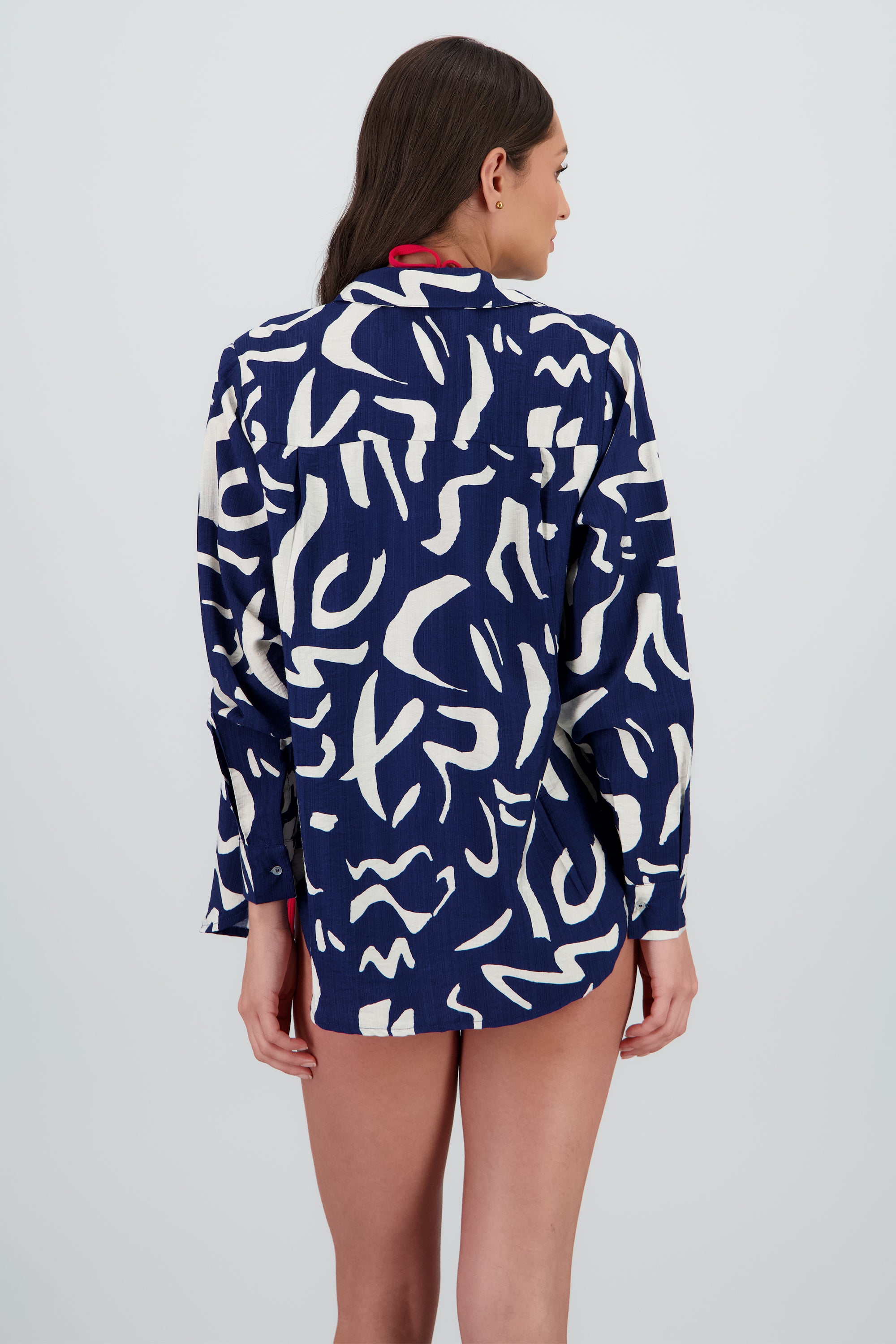 Camisa oversized detalle estampado MARINO COMBO
