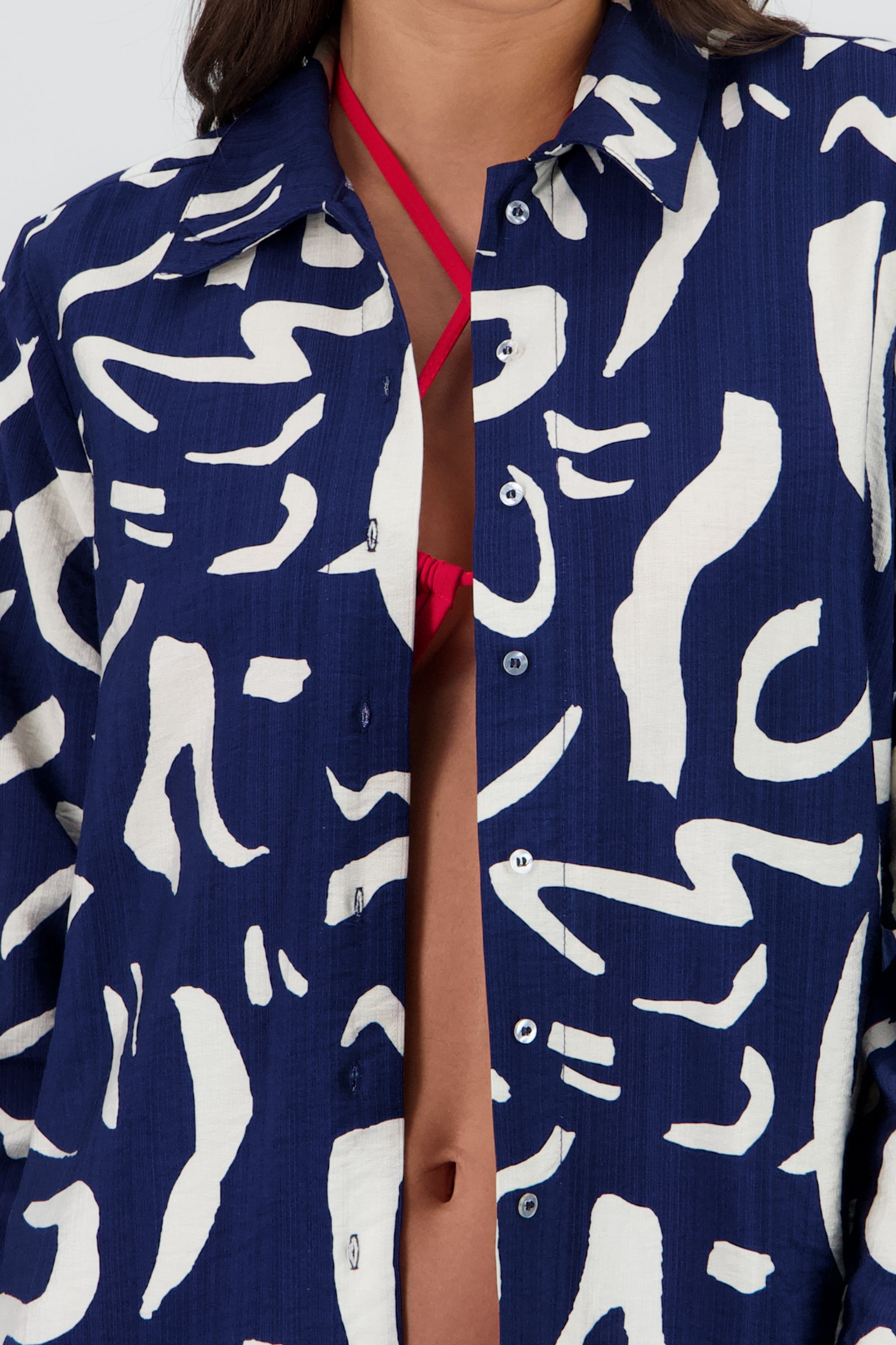 Camisa oversized detalle estampado MARINO COMBO