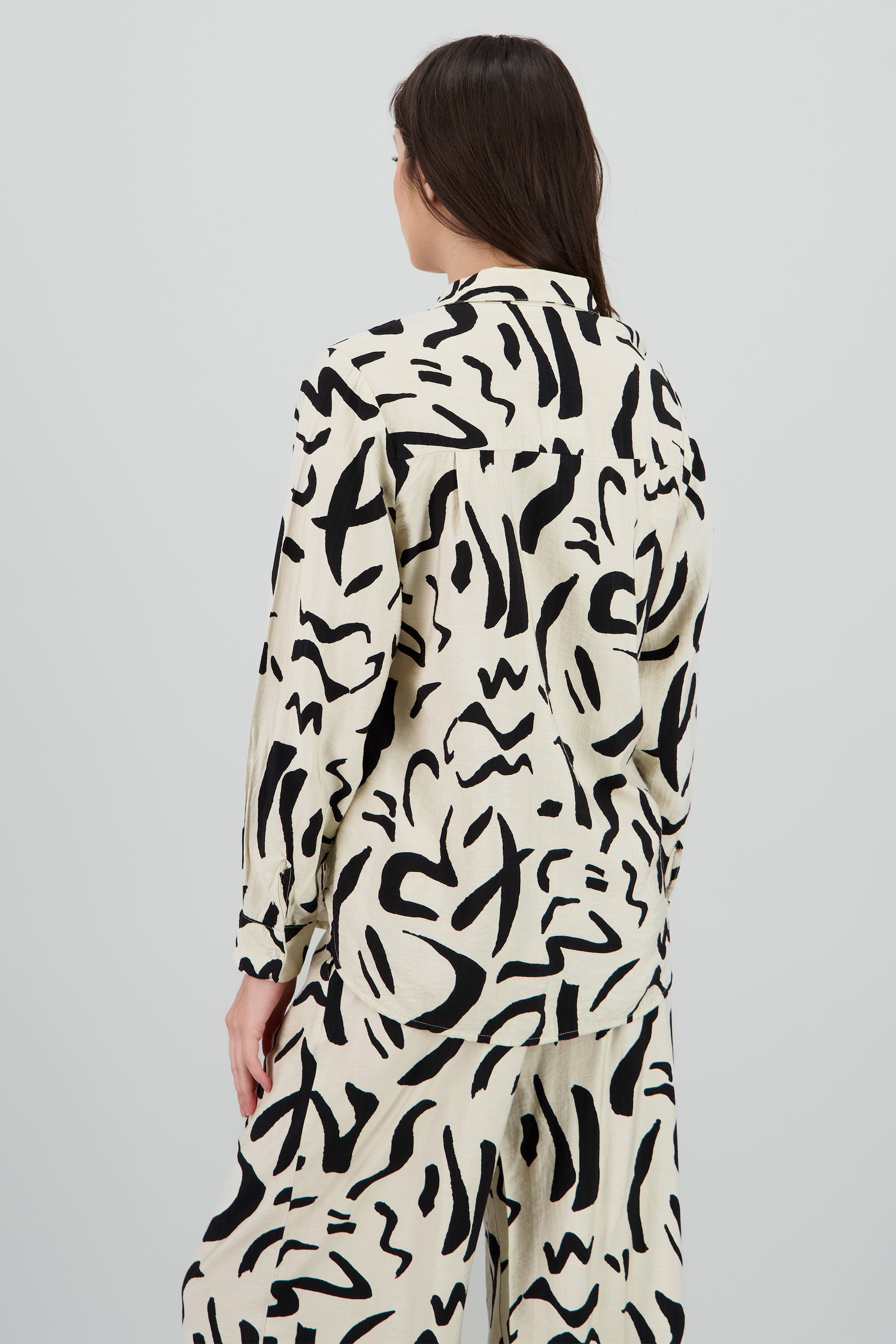 Camisa oversized detalle estampado BLANCO