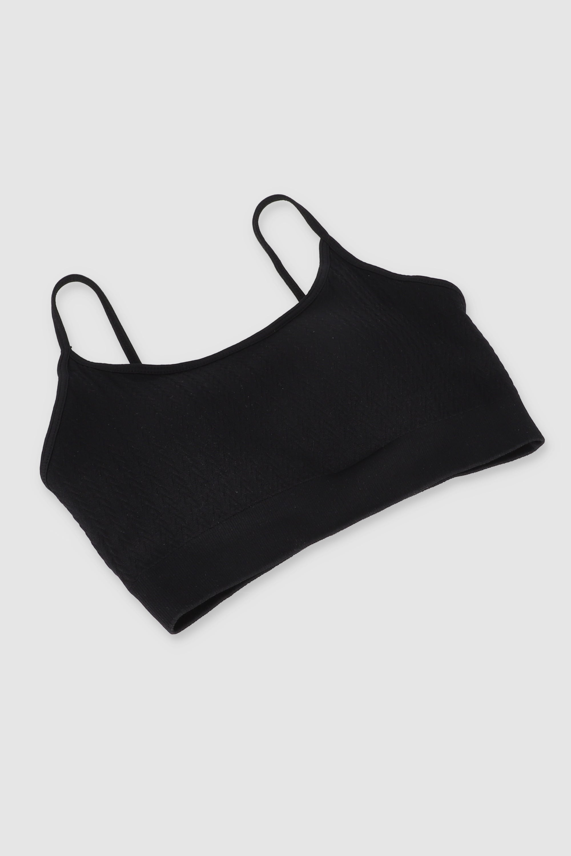 Bralette textura seamless NEGRO