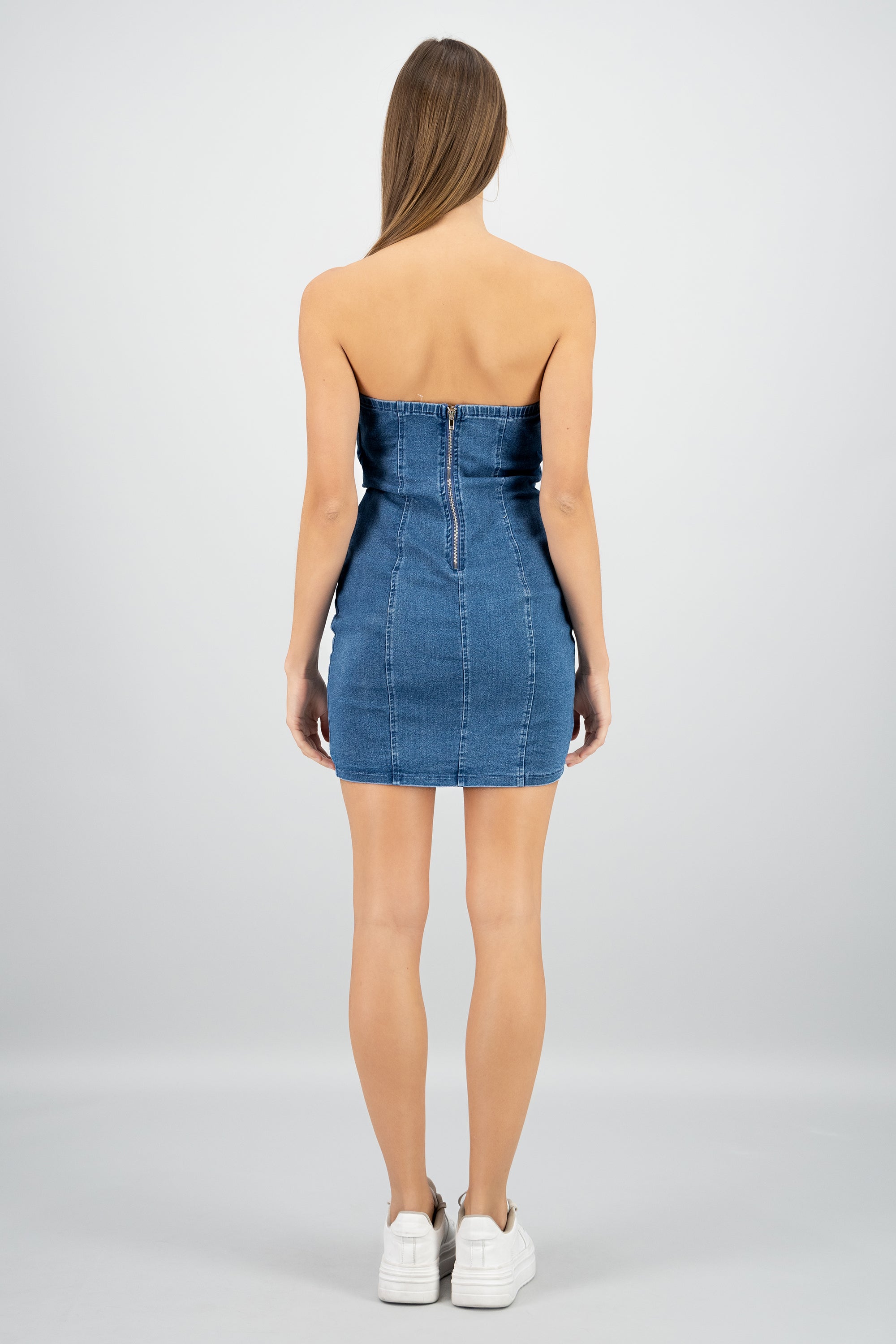 Vesido corset sin mangas MEDIUM WASH