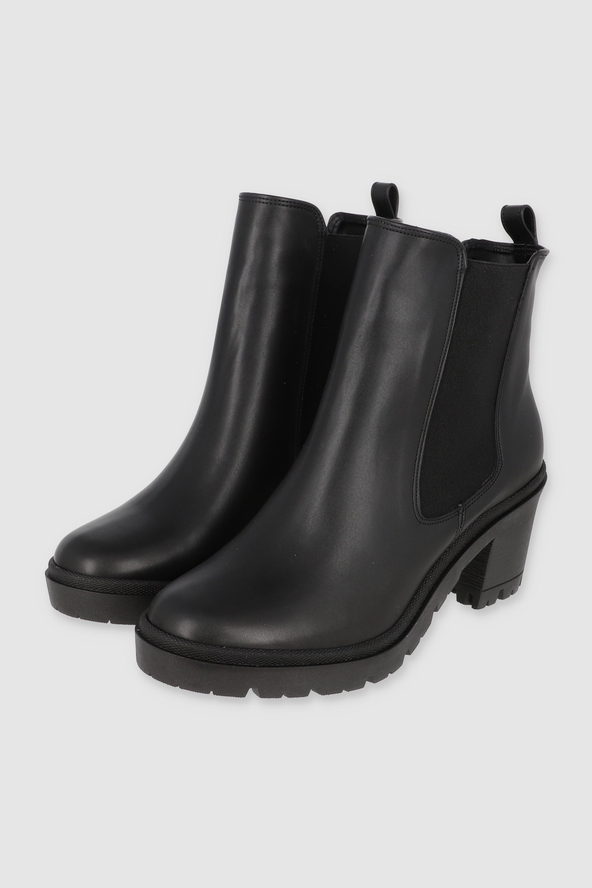 Botín básico elástico chelsea NEGRO