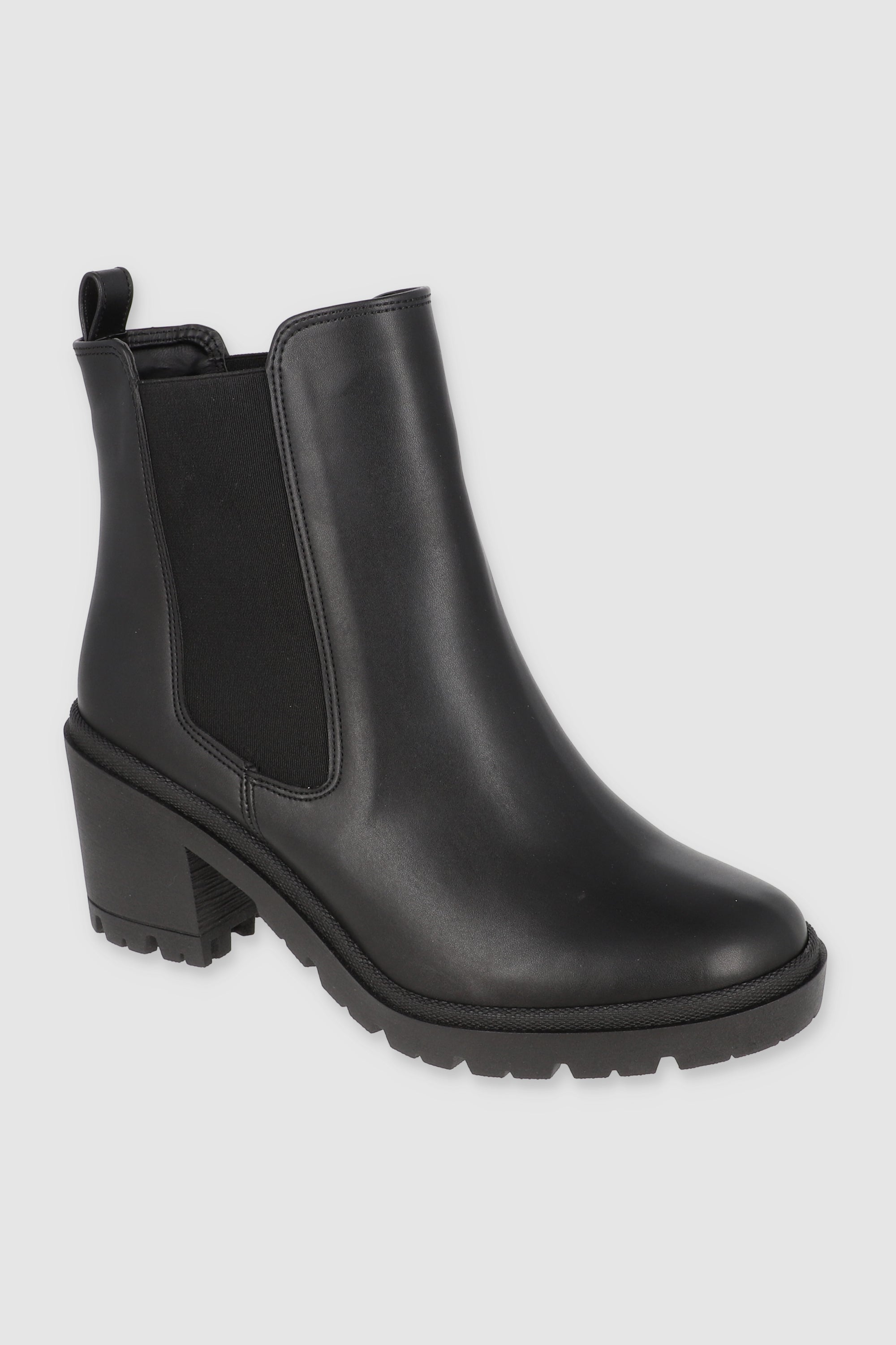 Botín básico elástico chelsea NEGRO