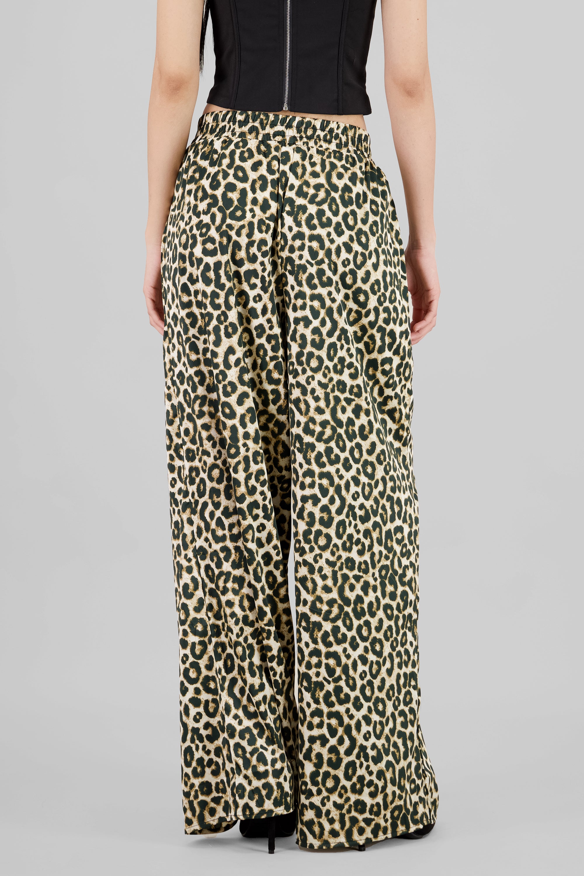 Pantalon amplio estampado leopardo CAFE COMBO