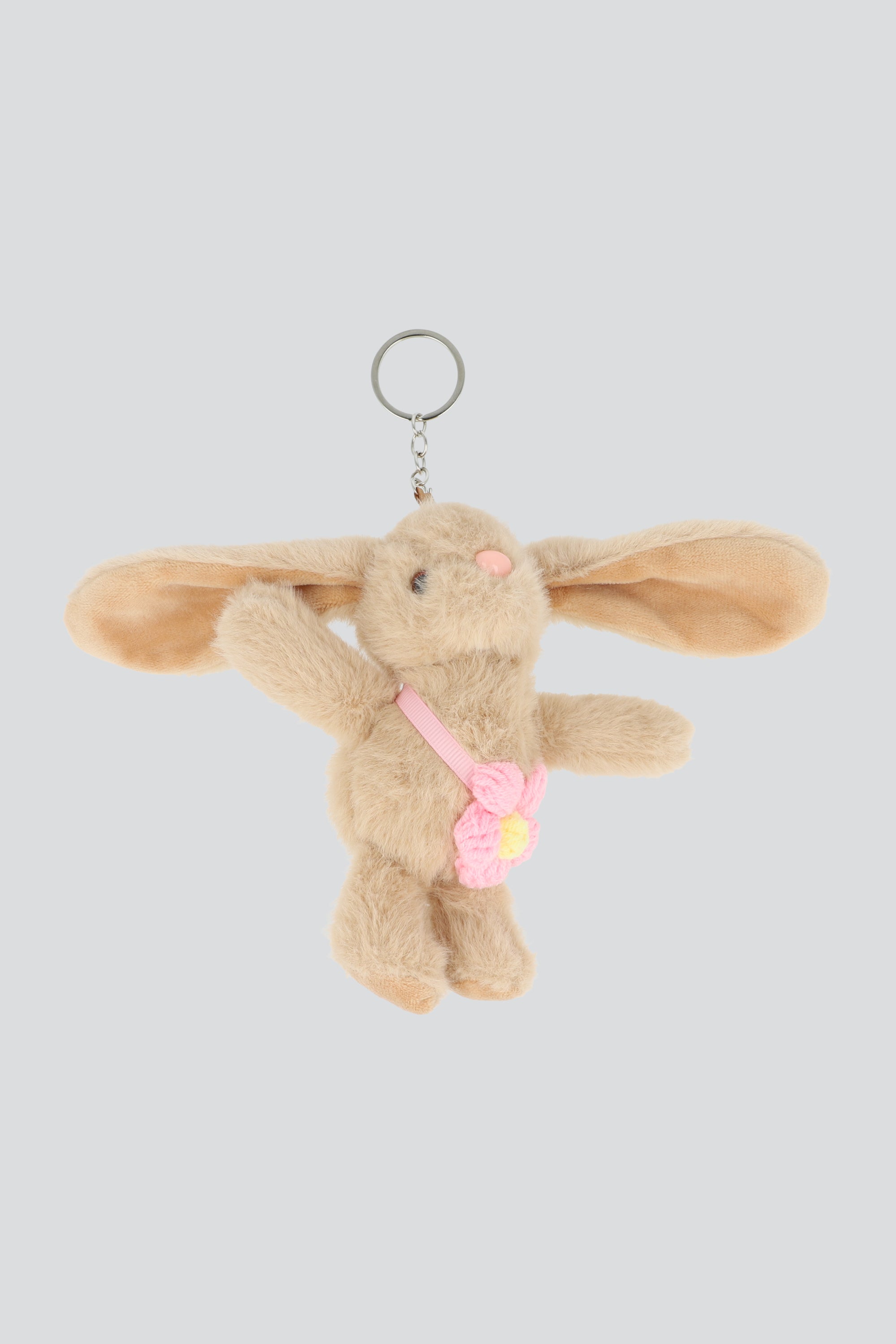 LLAVERO CONEJITO BOLSA CAFE