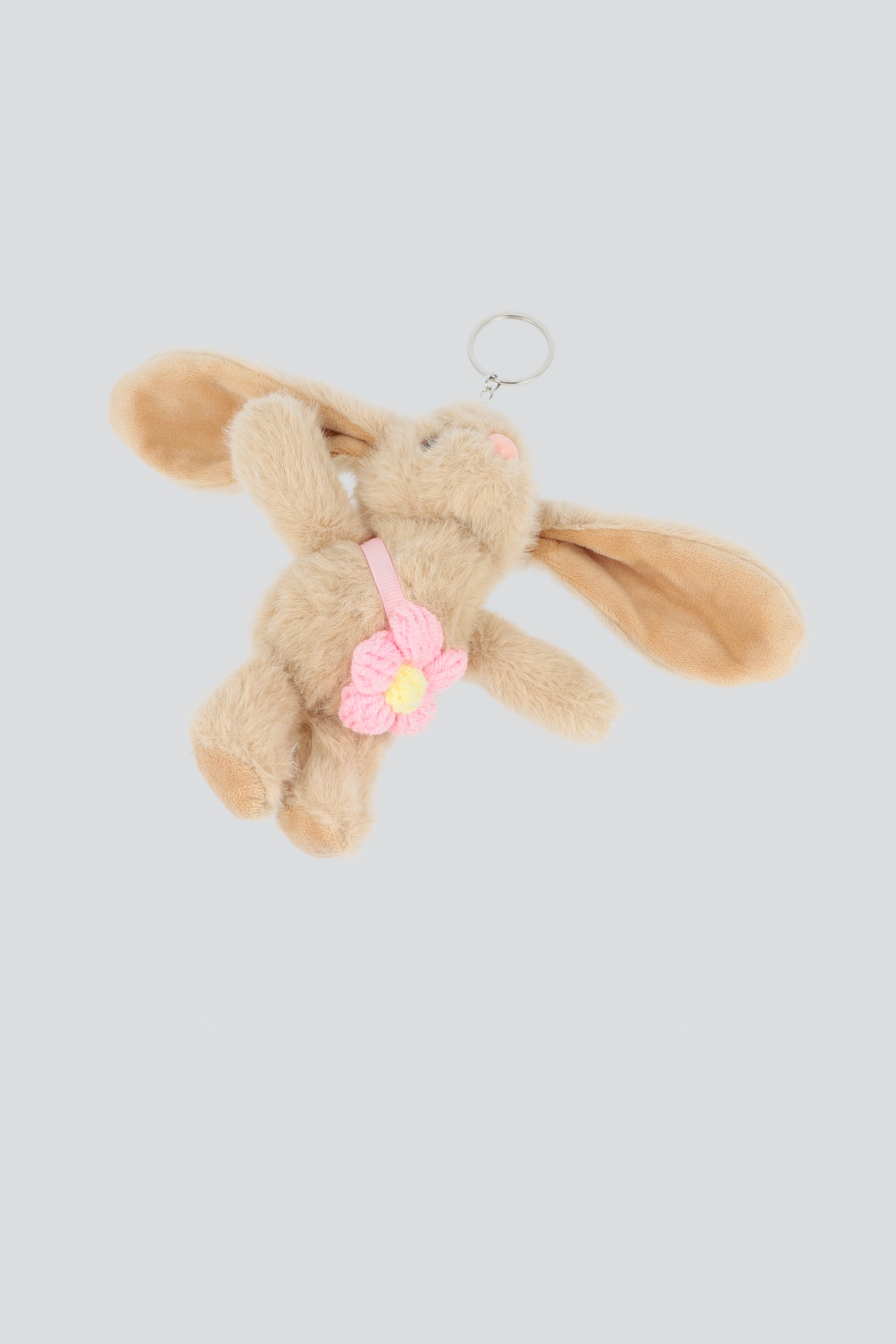 LLAVERO CONEJITO BOLSA CAFE