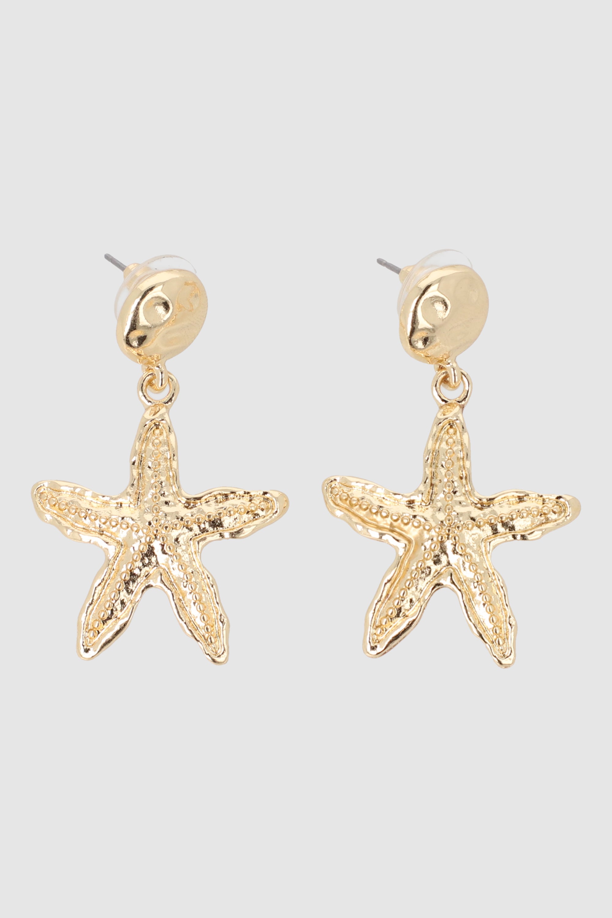 ARETES ESTRELLAS MAR METAL ORO