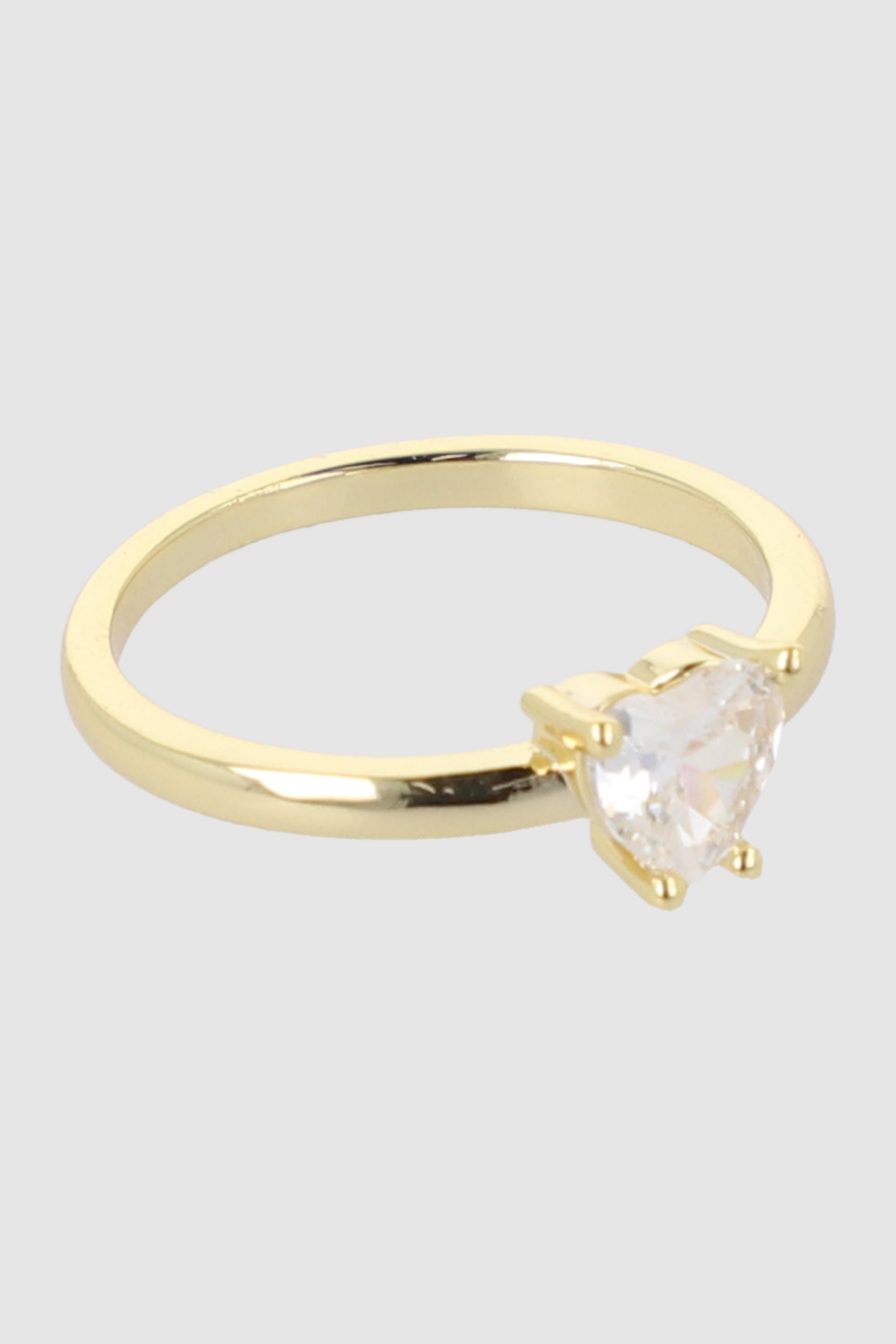 ANILLO CORAZON CRISTAL PQ ORO