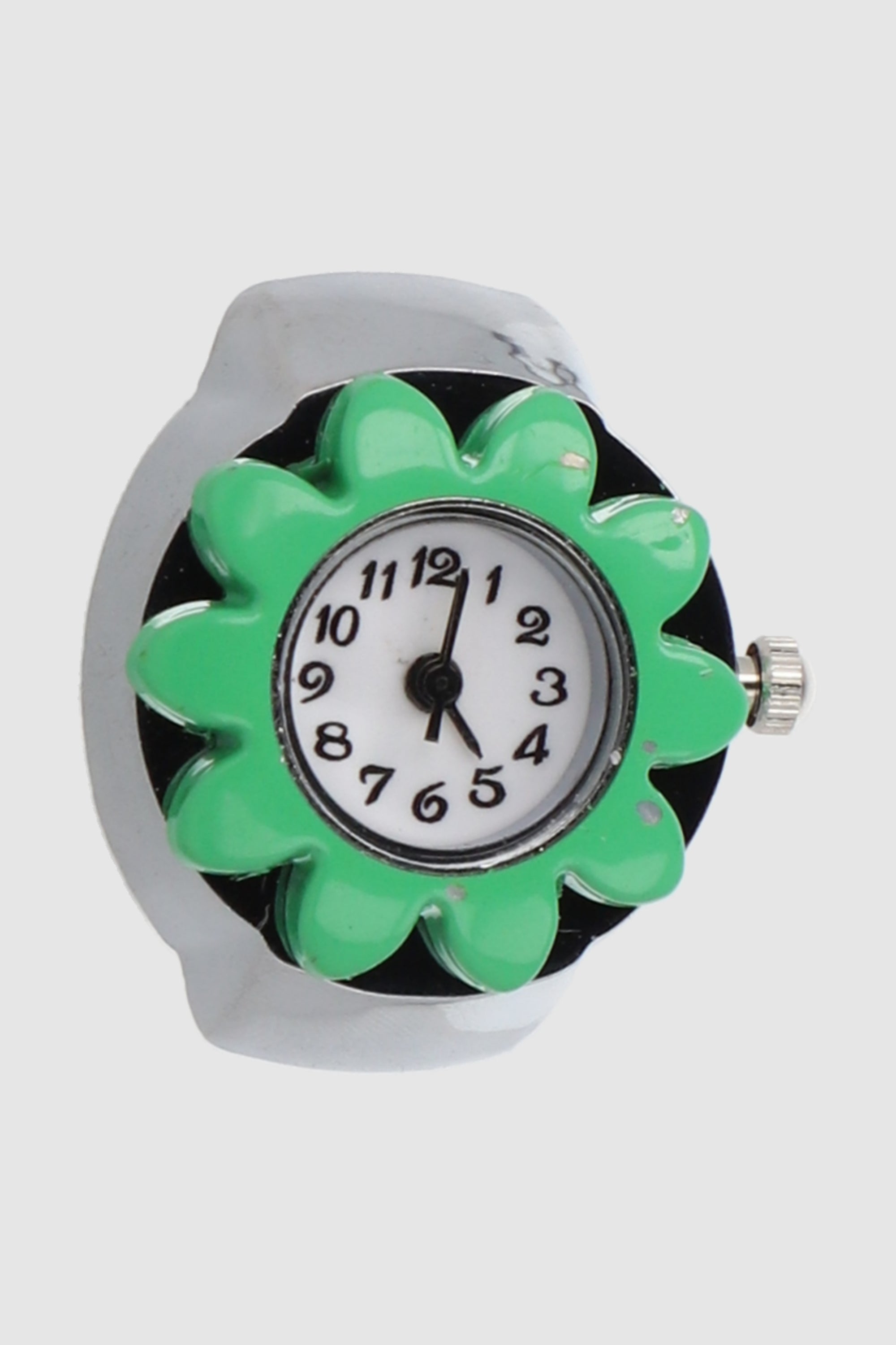 Anillo reloj flor color VERDE
