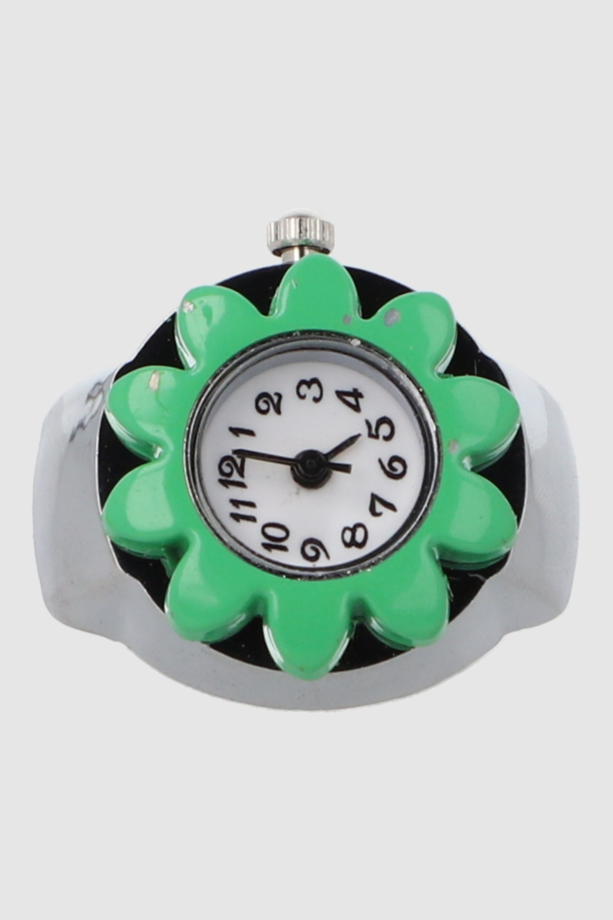 Anillo reloj flor color VERDE