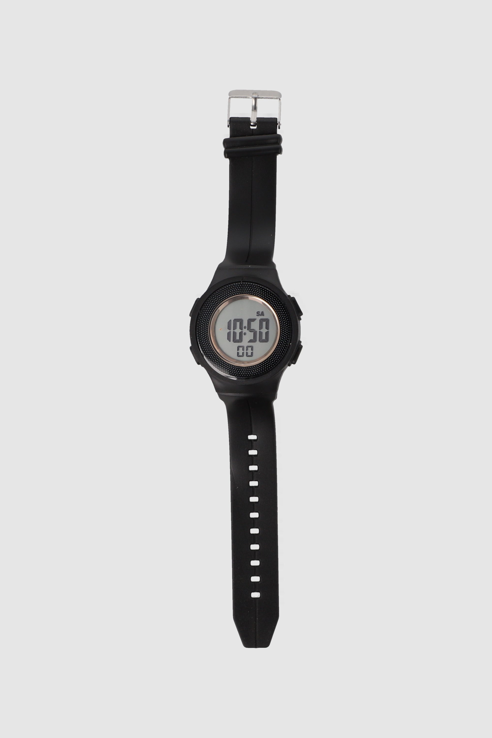 Reloj digital circular NEGRO