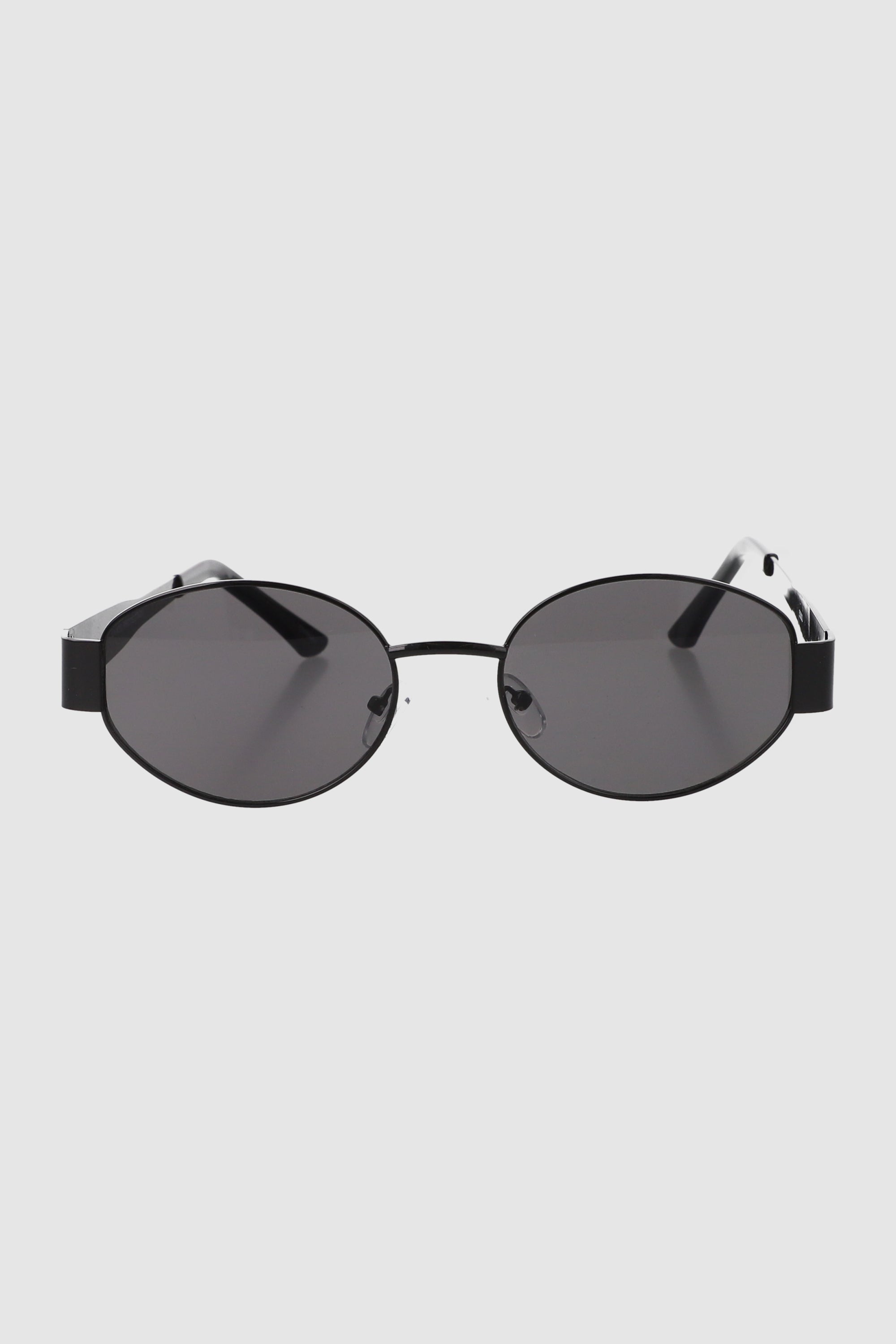 Lentes ovalados armazón metal NEGRO