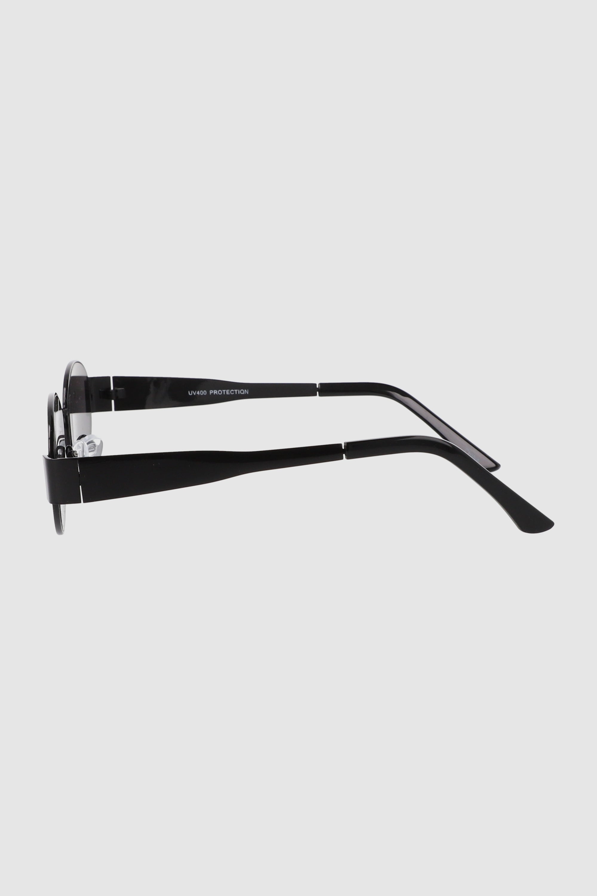 Lentes ovalados armazón metal NEGRO
