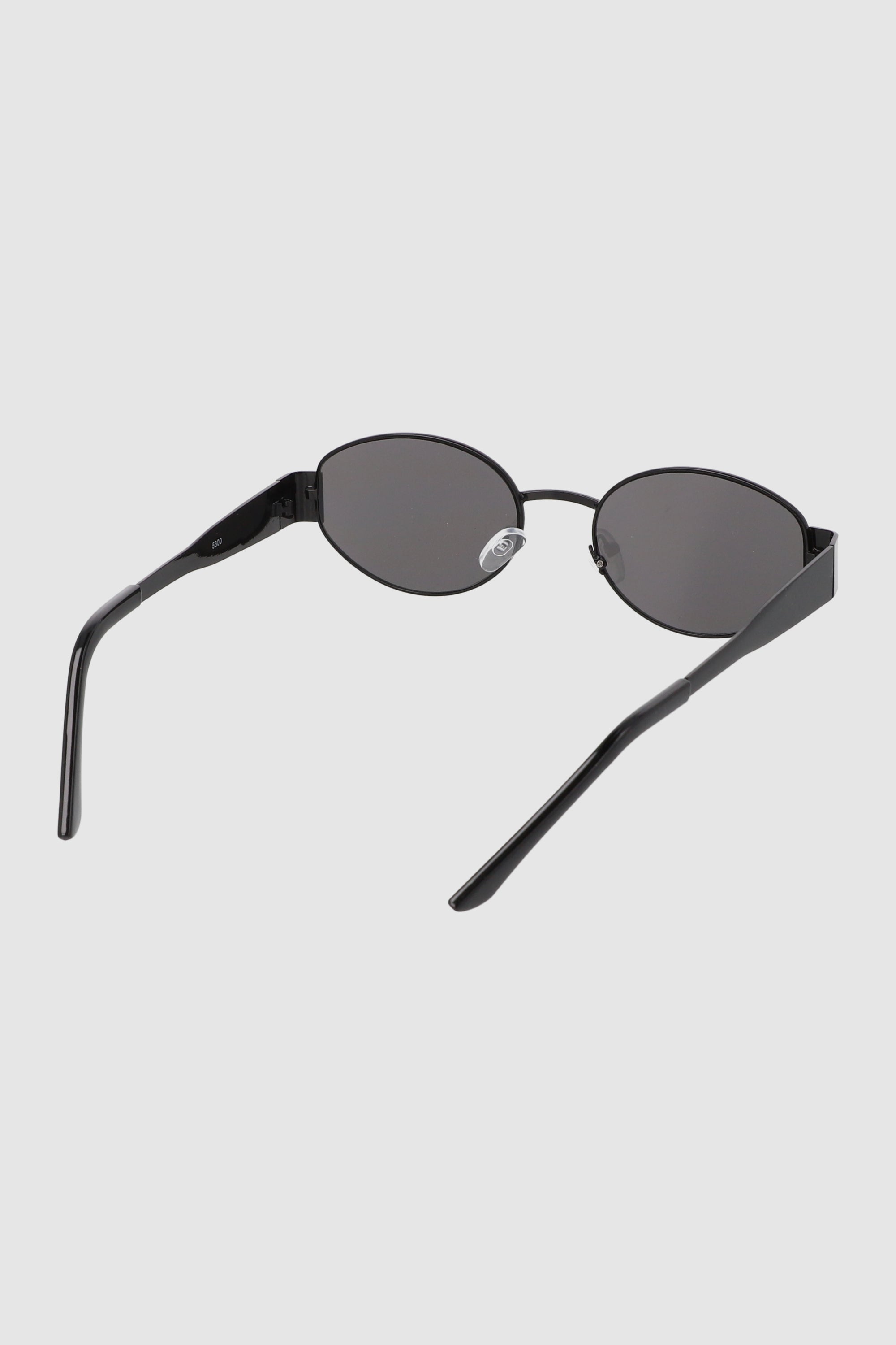 Lentes ovalados armazón metal NEGRO