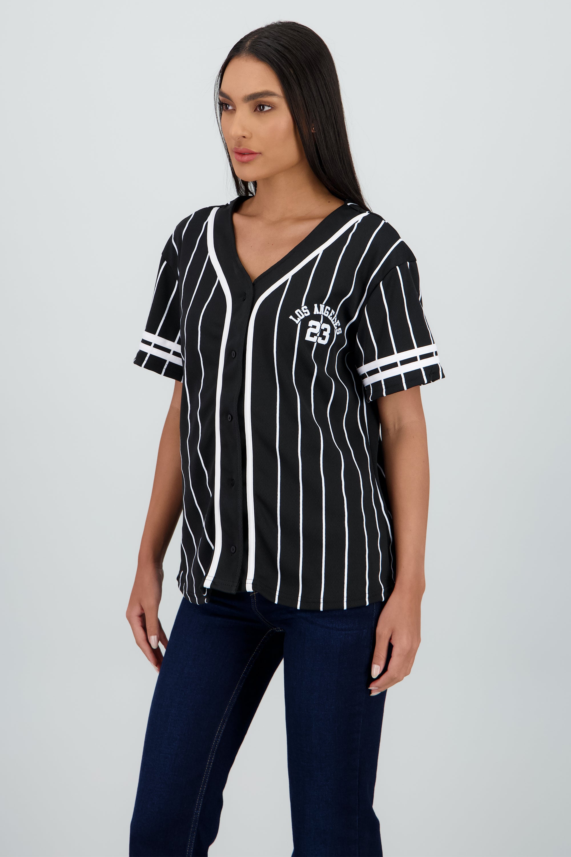 Playera beisbol oversized los angeles NEGRO COMBO