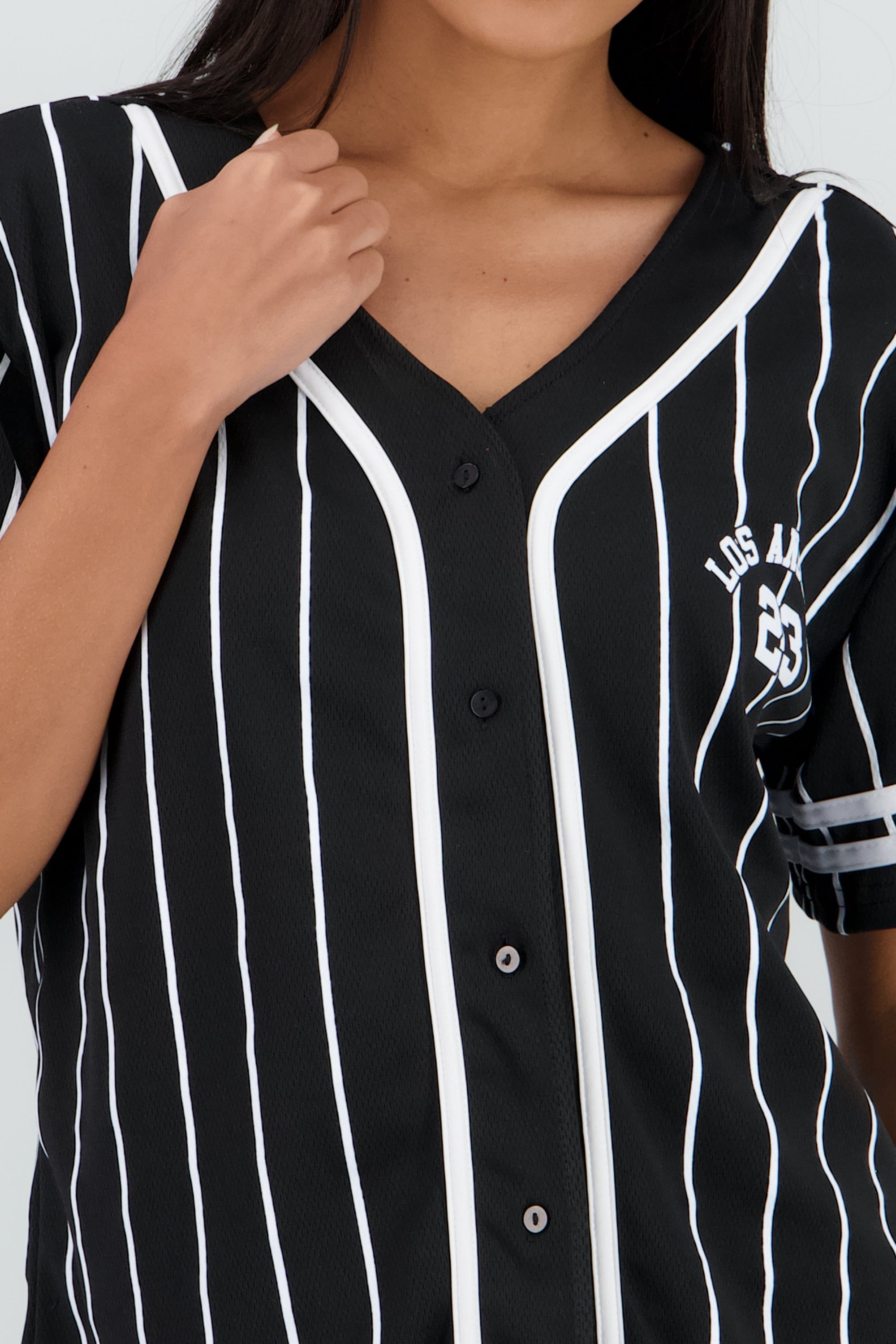 Playera beisbol oversized los angeles NEGRO COMBO