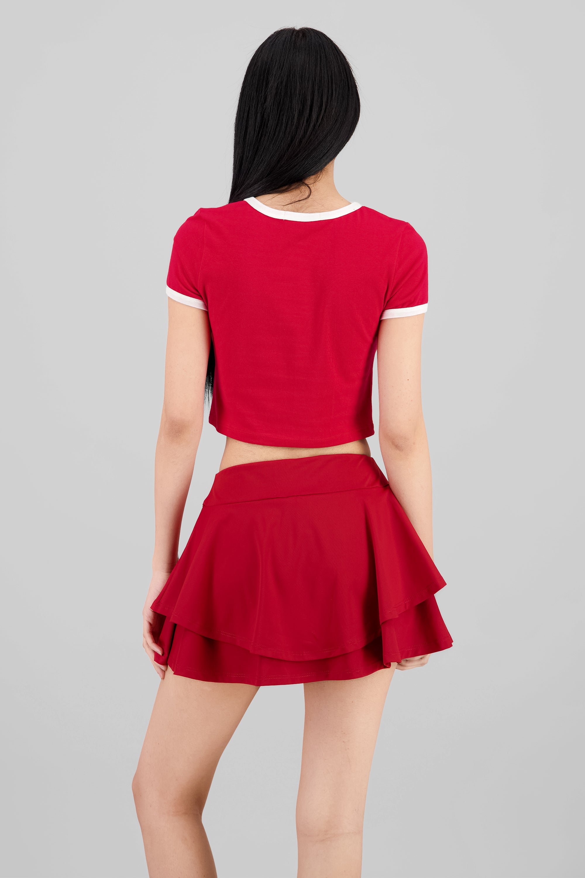 Playera boston contraste bies ROJO