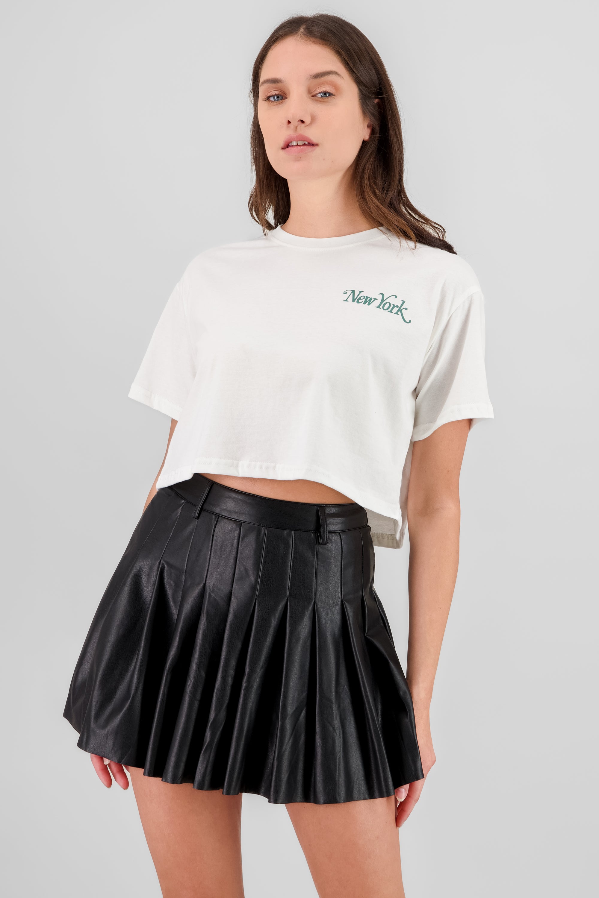 Playera boxy new york BLANCO
