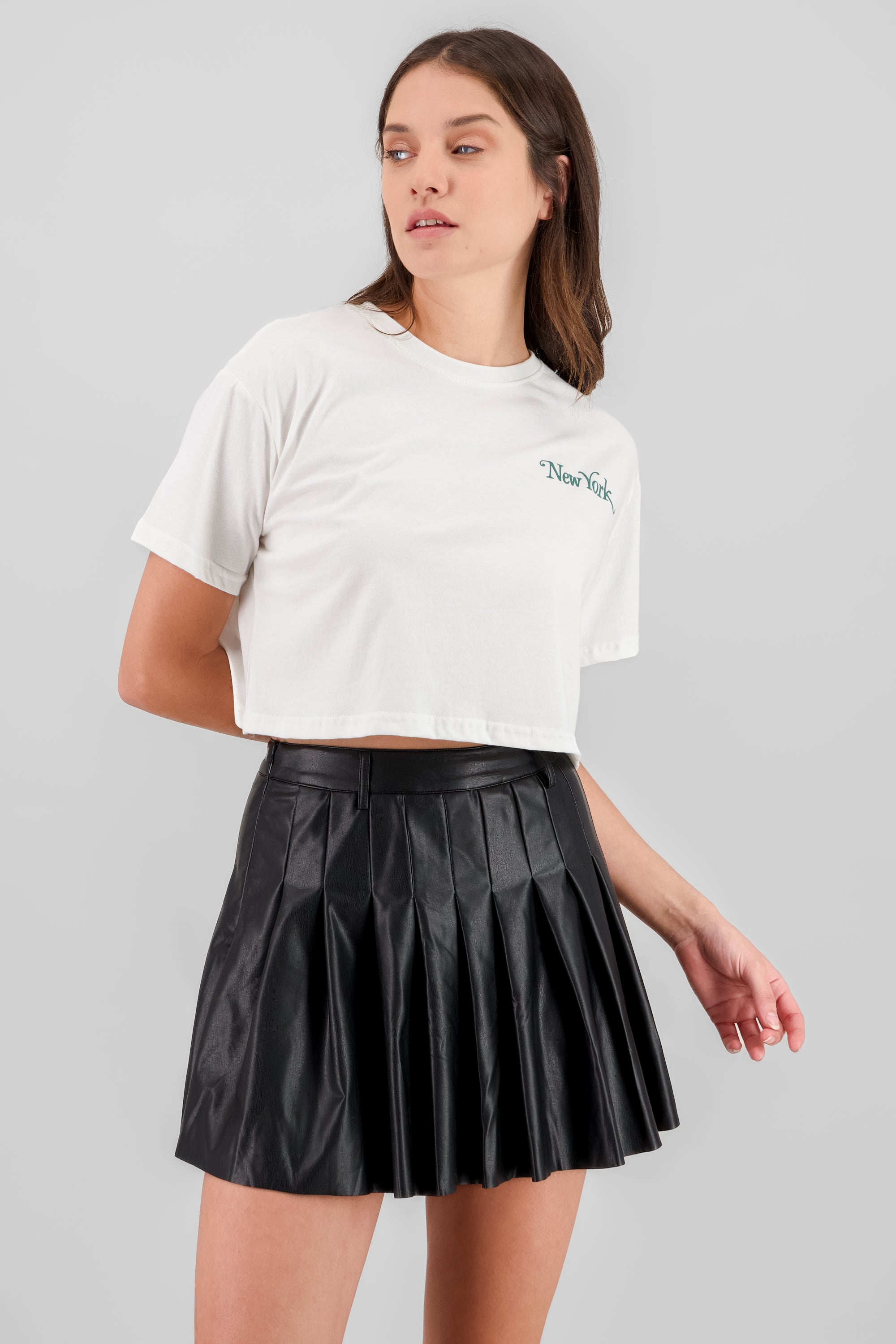 Playera boxy new york BLANCO