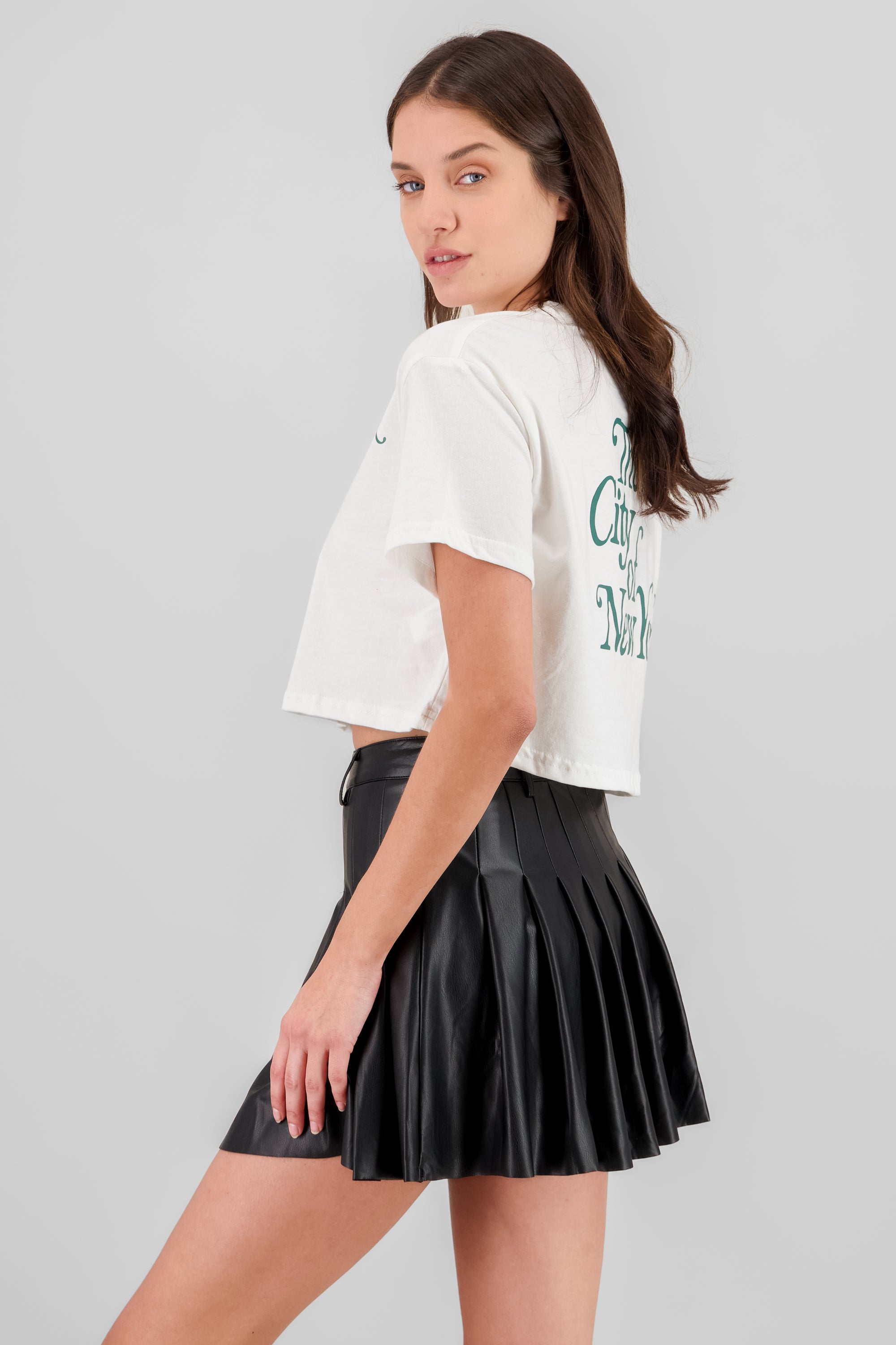 Playera boxy new york BLANCO