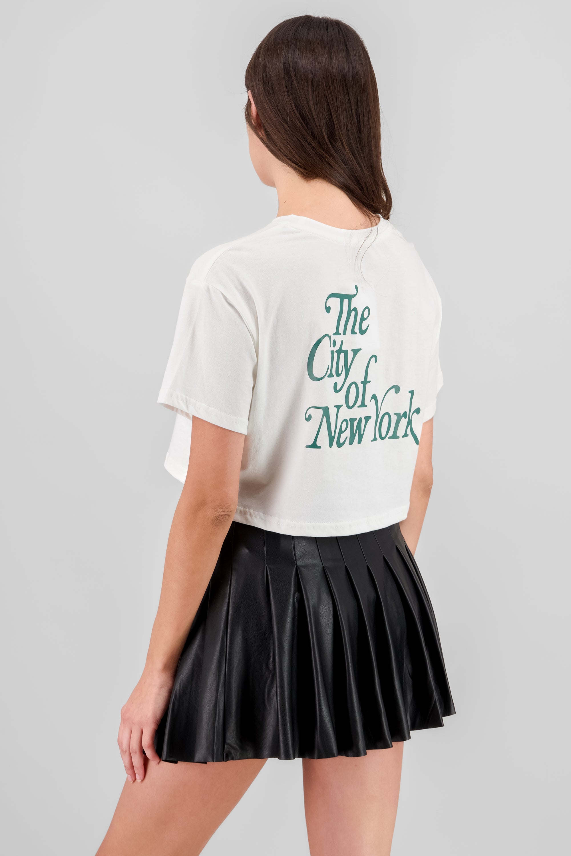 Playera boxy new york BLANCO