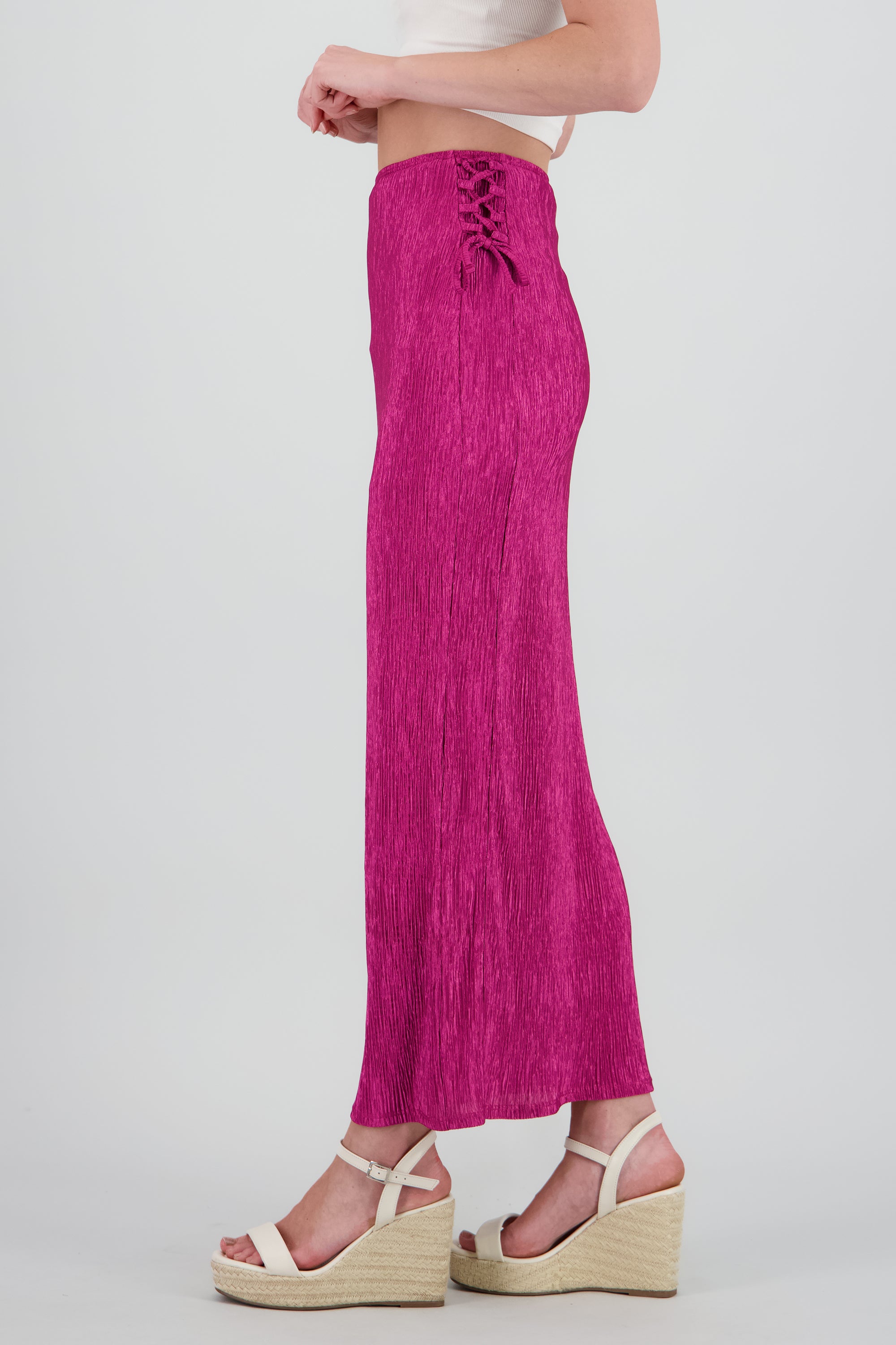 Falda midi textura MALVA