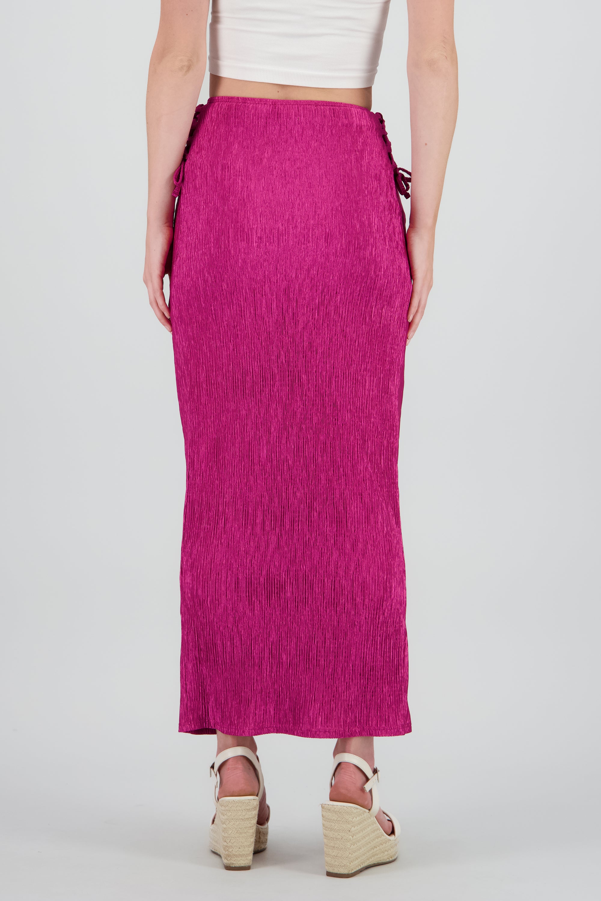 Falda midi textura MALVA