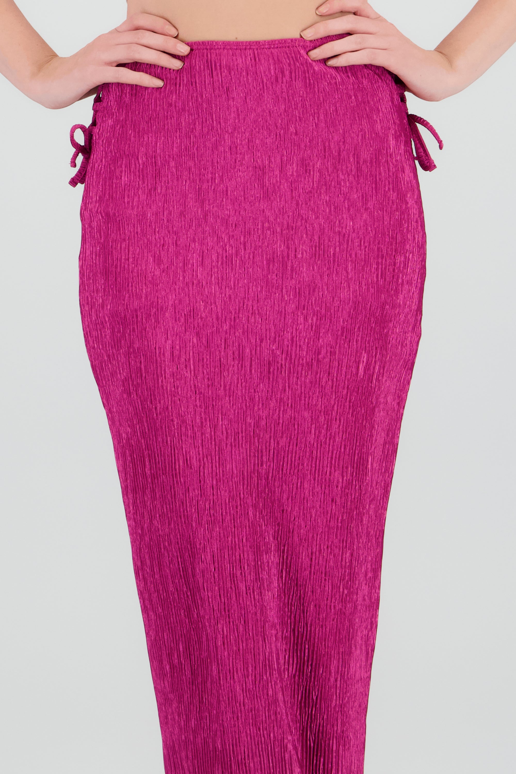 Falda midi textura MALVA
