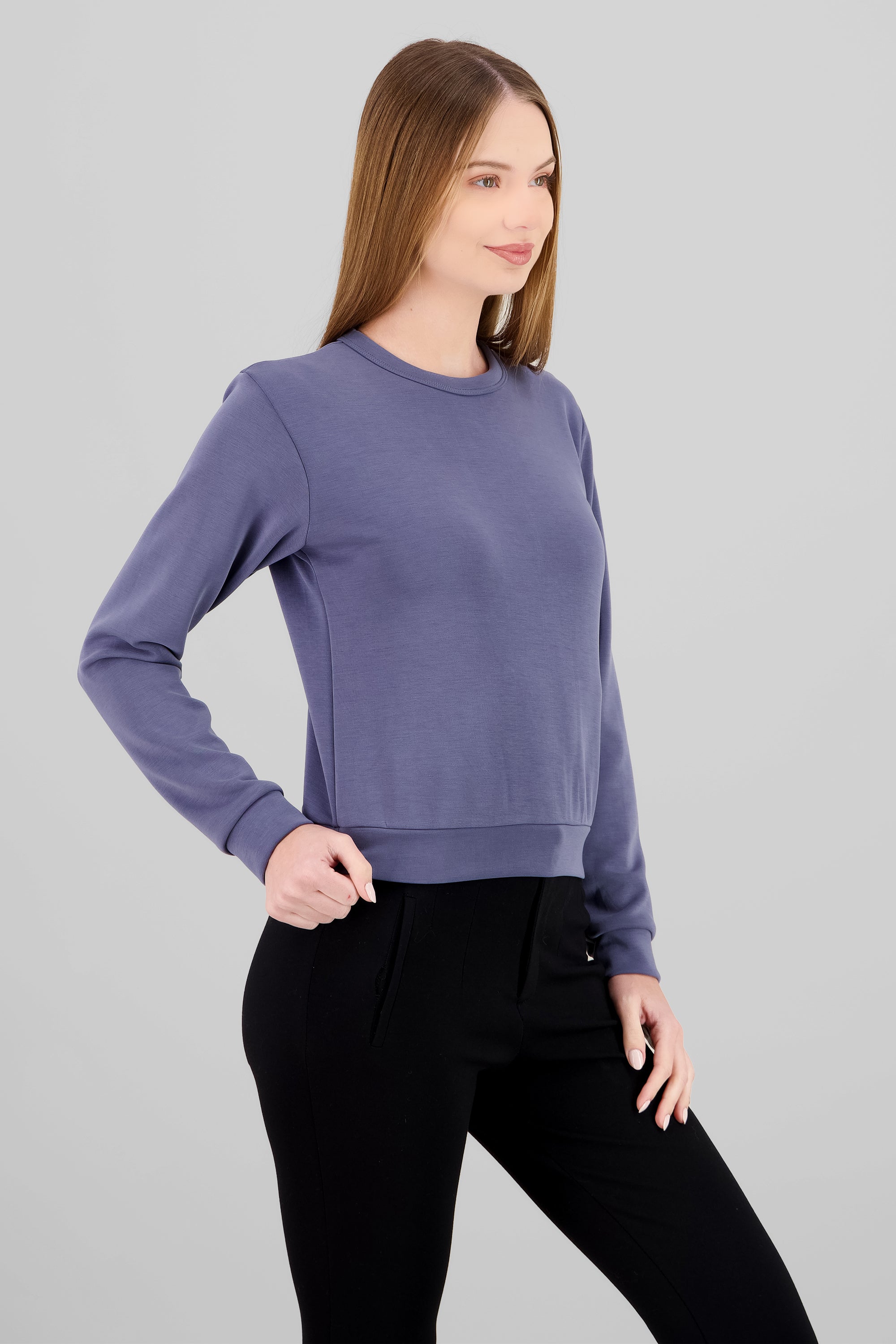 Sudadera manga larga cuello redondo INDIGO