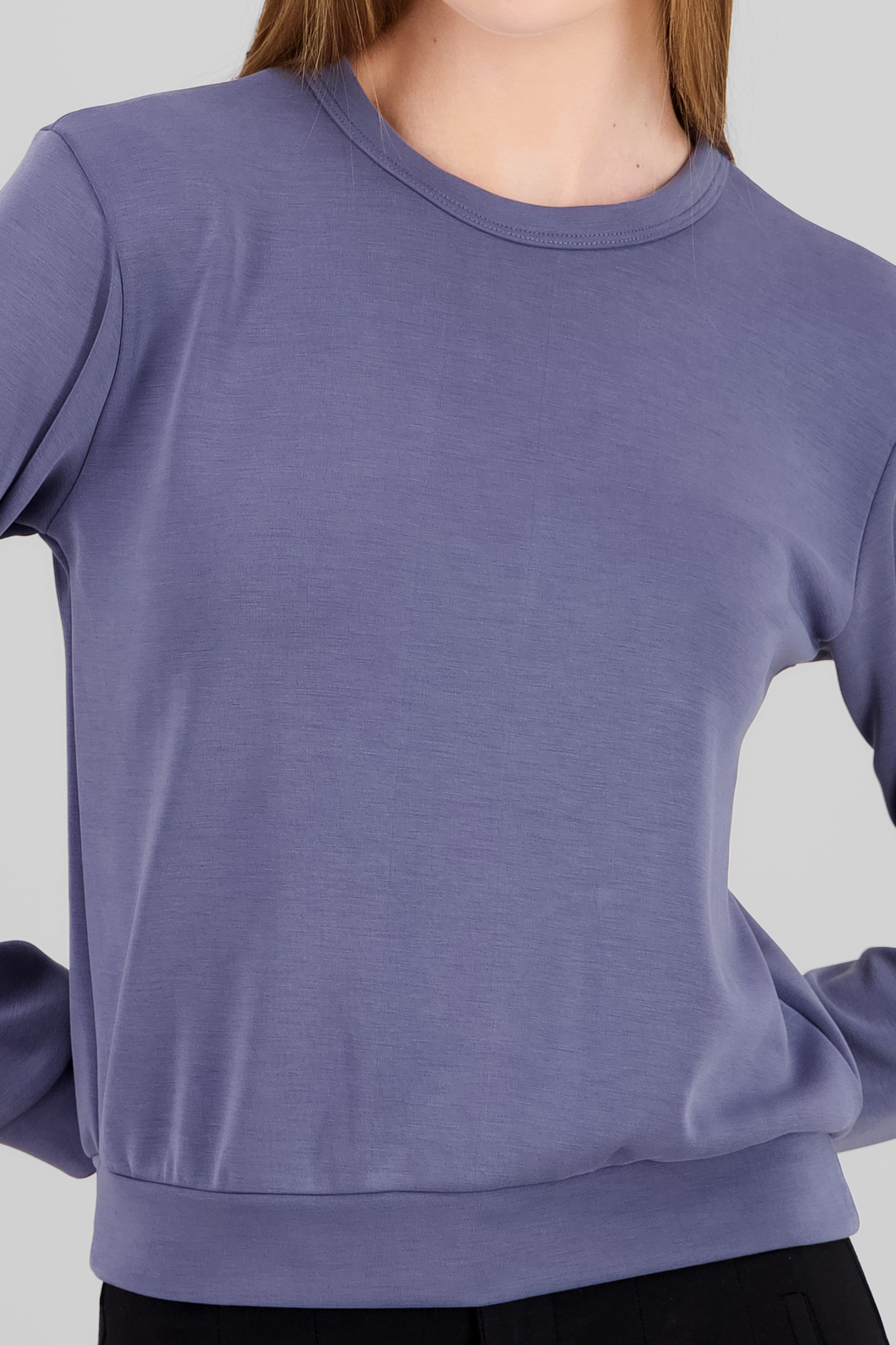 Sudadera manga larga cuello redondo INDIGO
