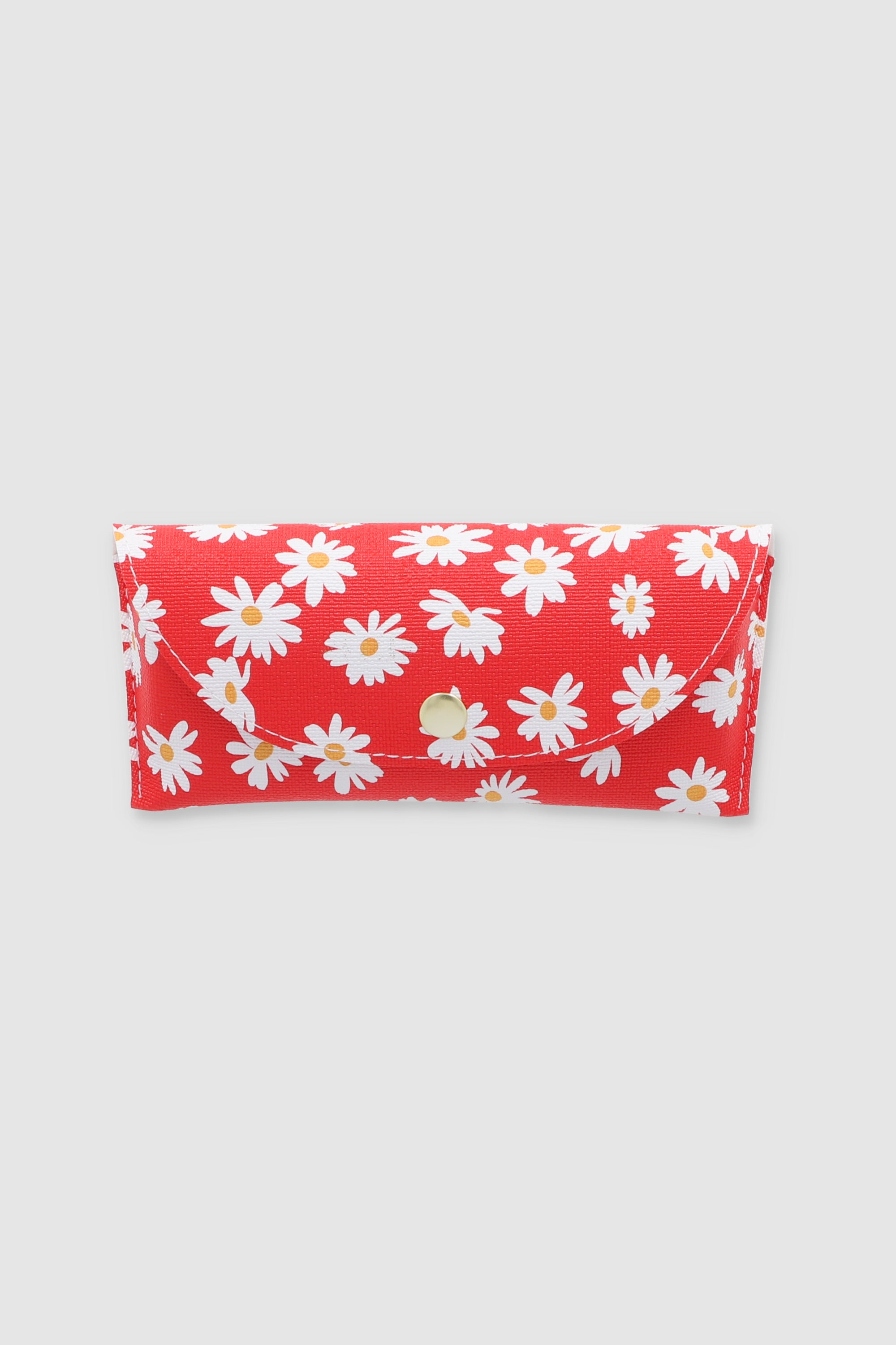 Funda para lentes print daisies ROJO