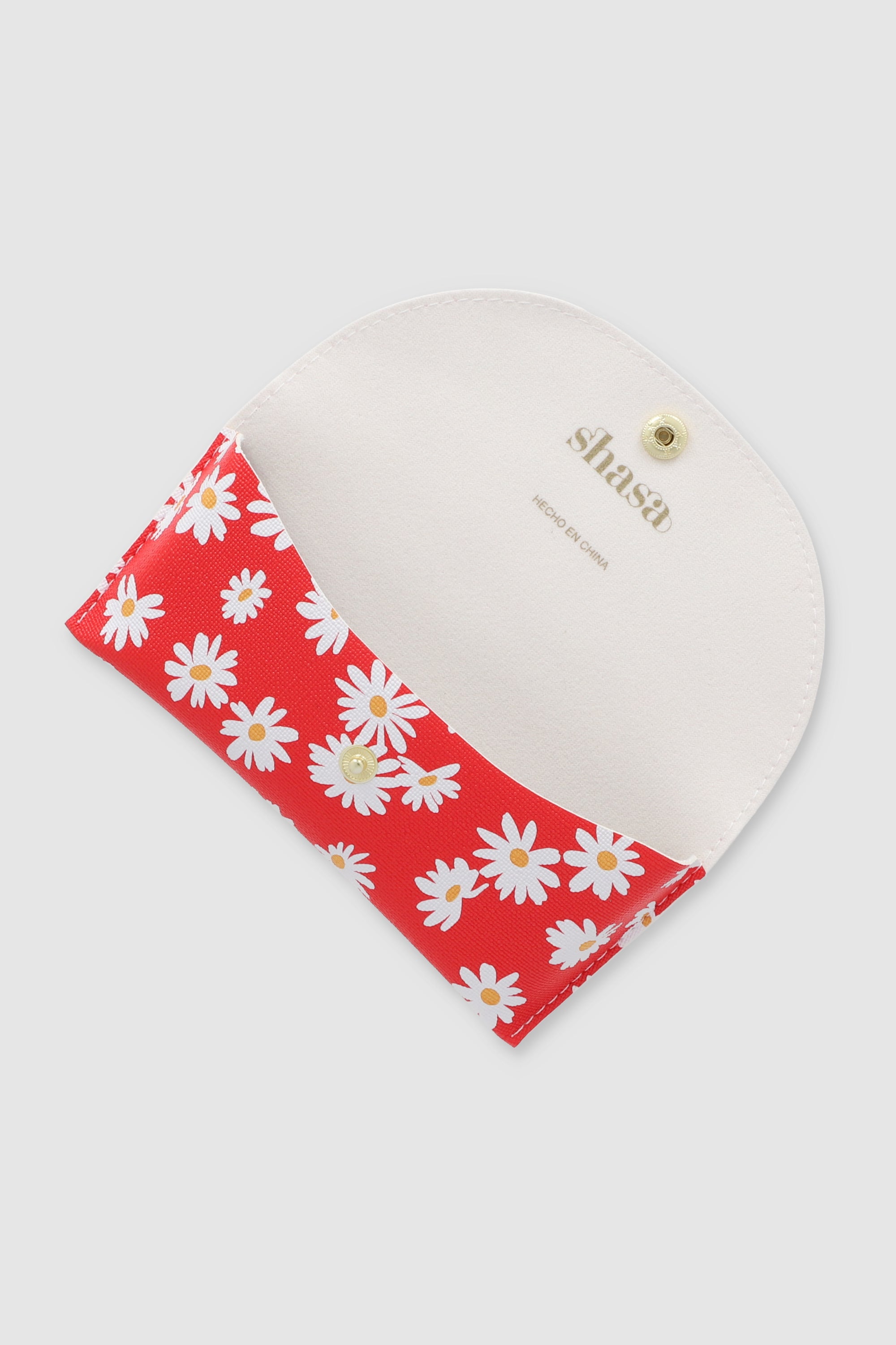 Funda para lentes print daisies ROJO
