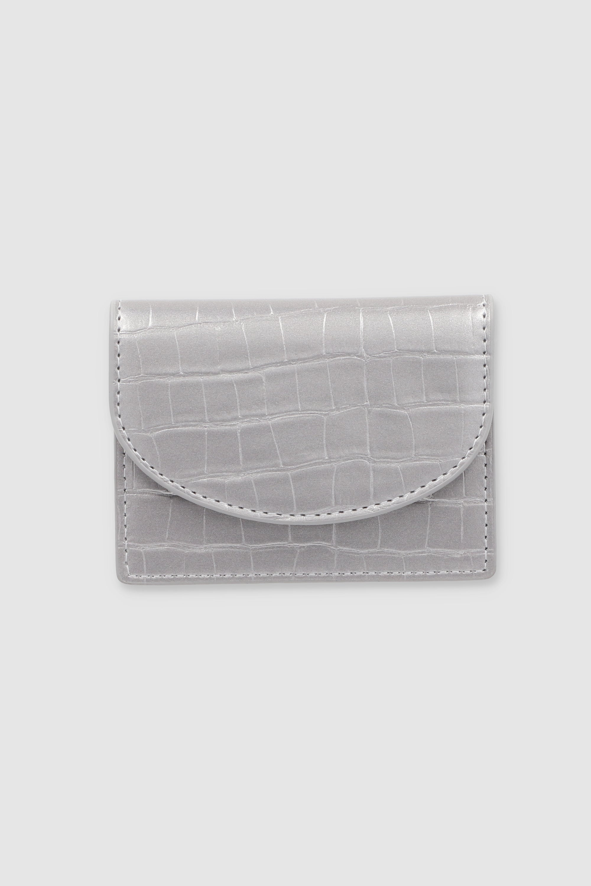 Monedero tapa croco PLATA