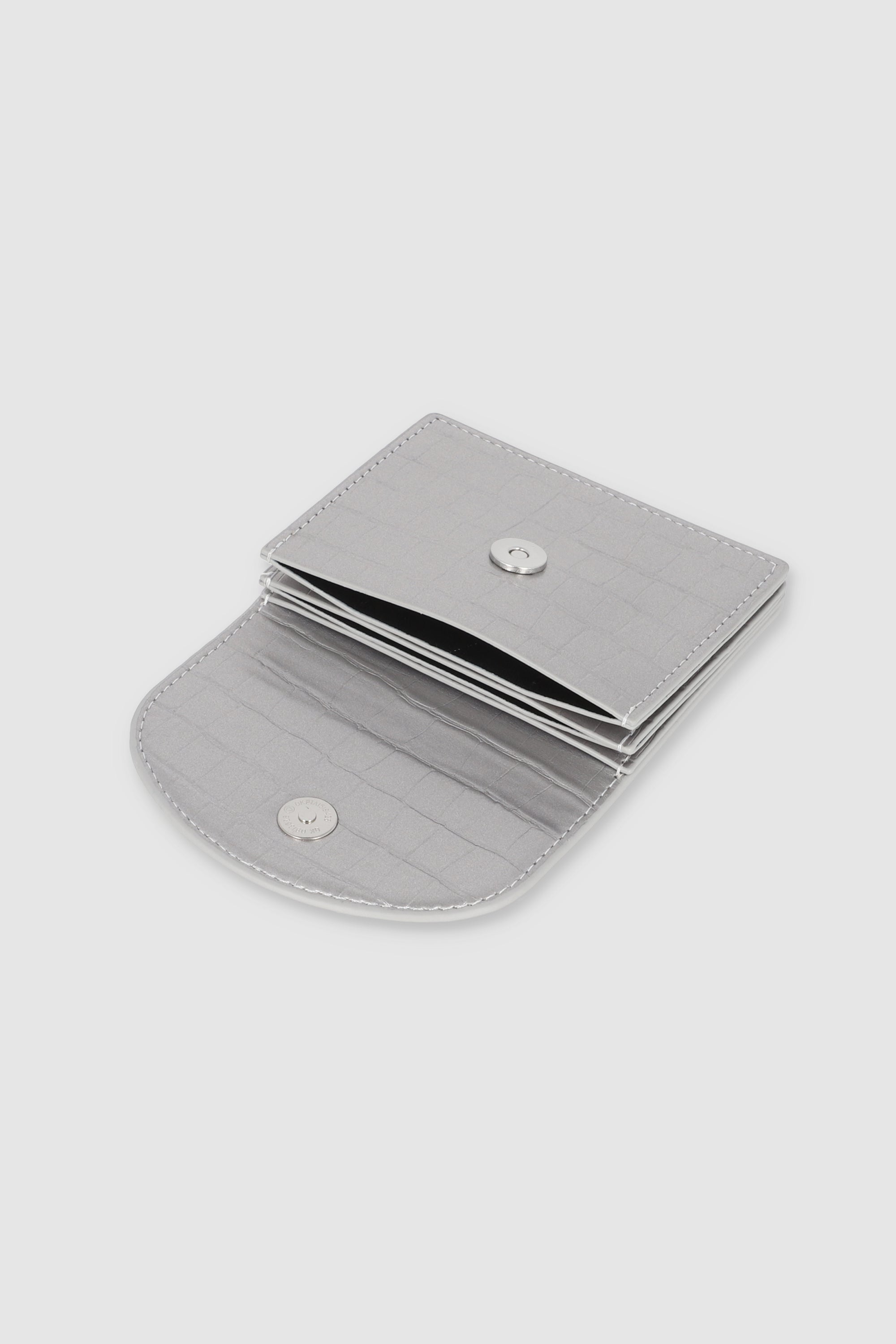Monedero tapa croco PLATA