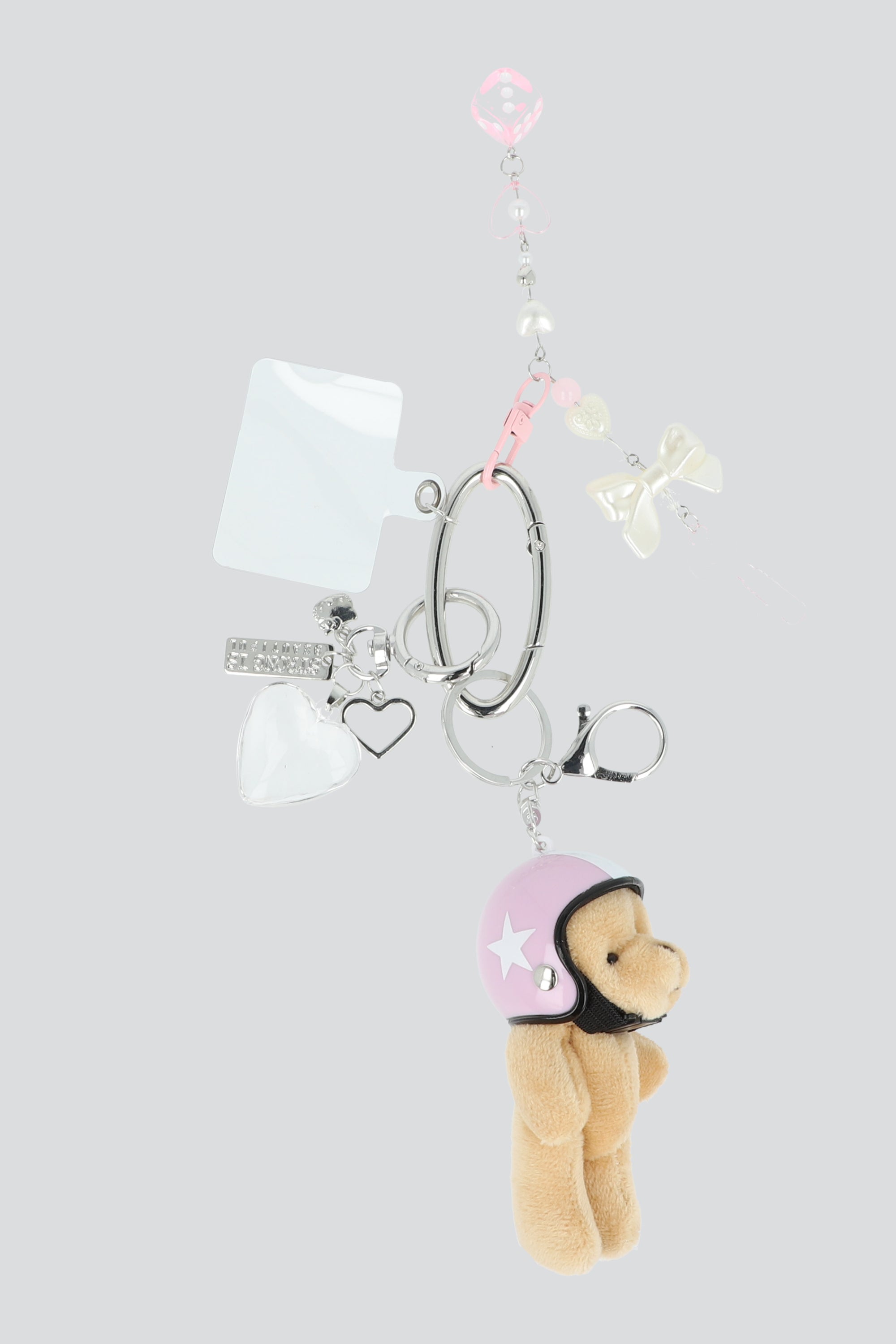 Charm cel multi oso casco moño BEIGE