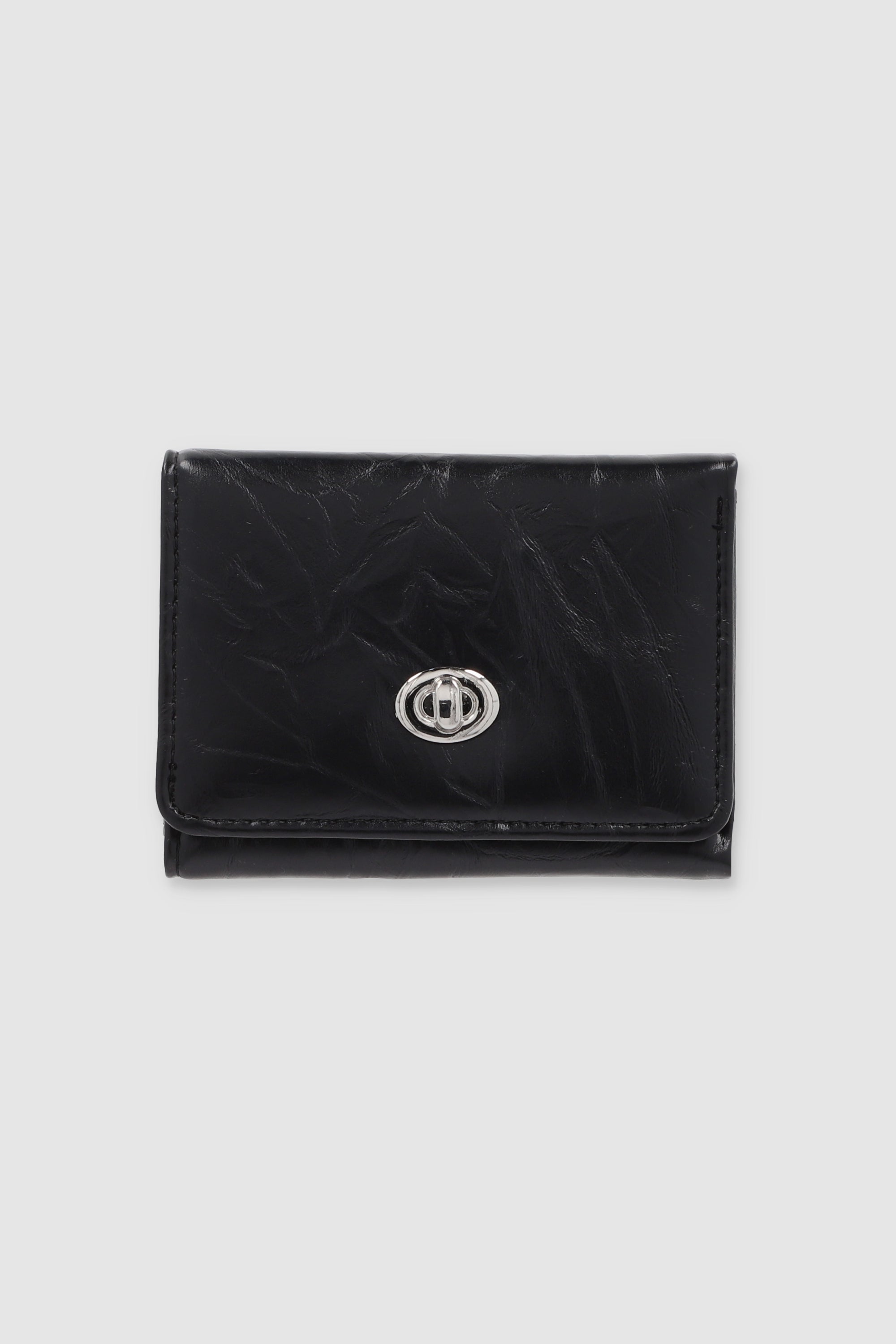 Cartera pequeña broche girable NEGRO