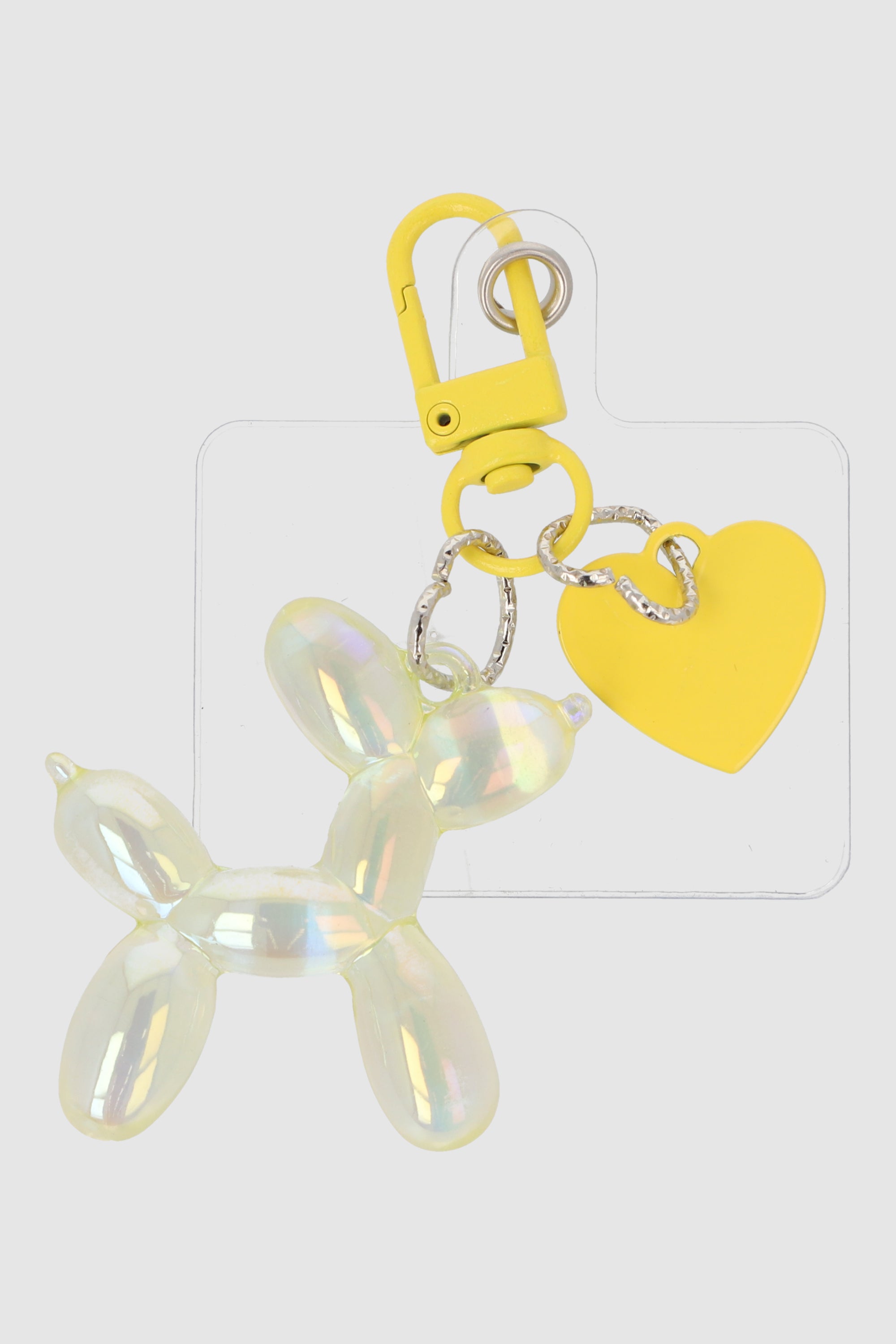 Charm cel perro globo corazon AMARILLO