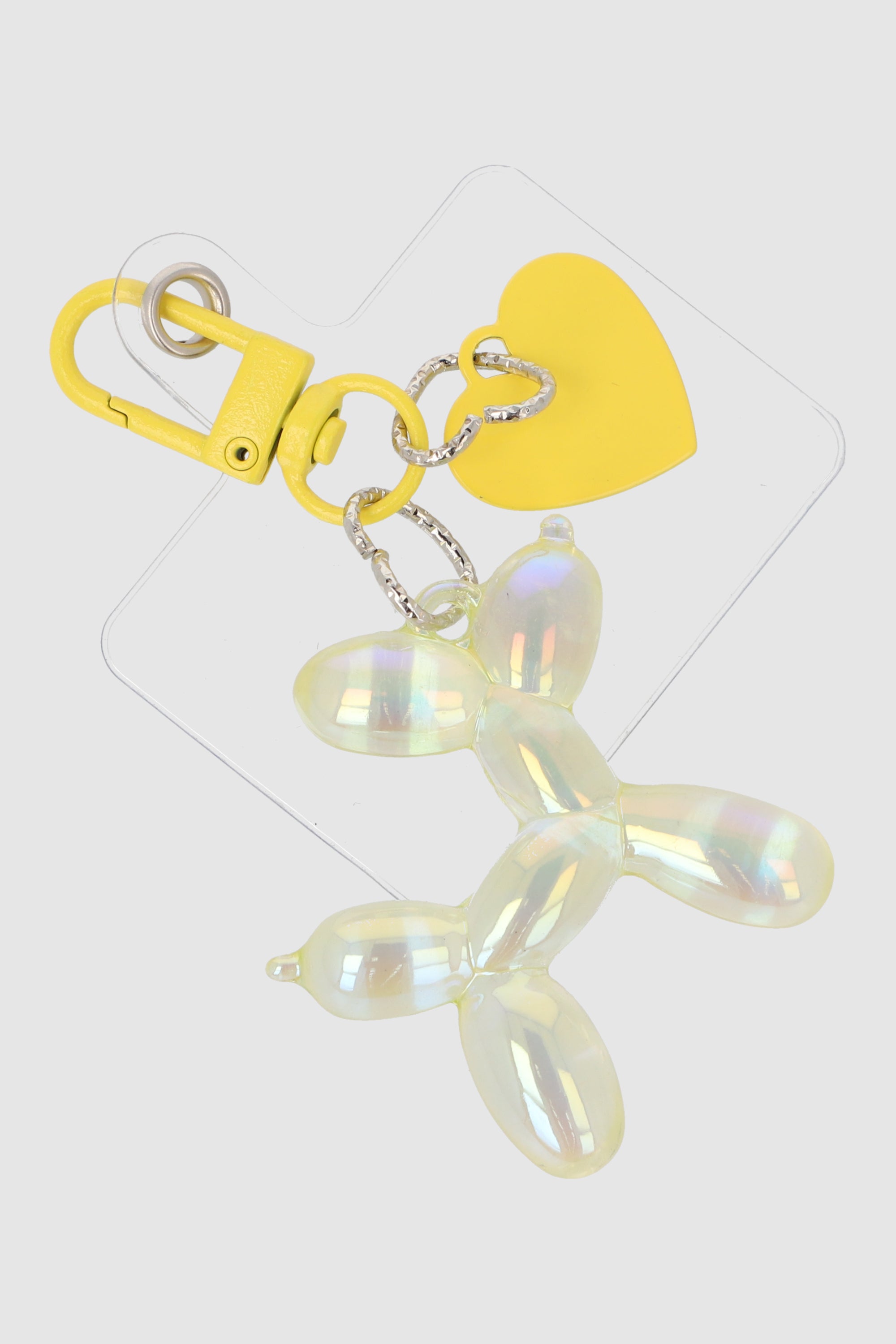 Charm cel perro globo corazon AMARILLO