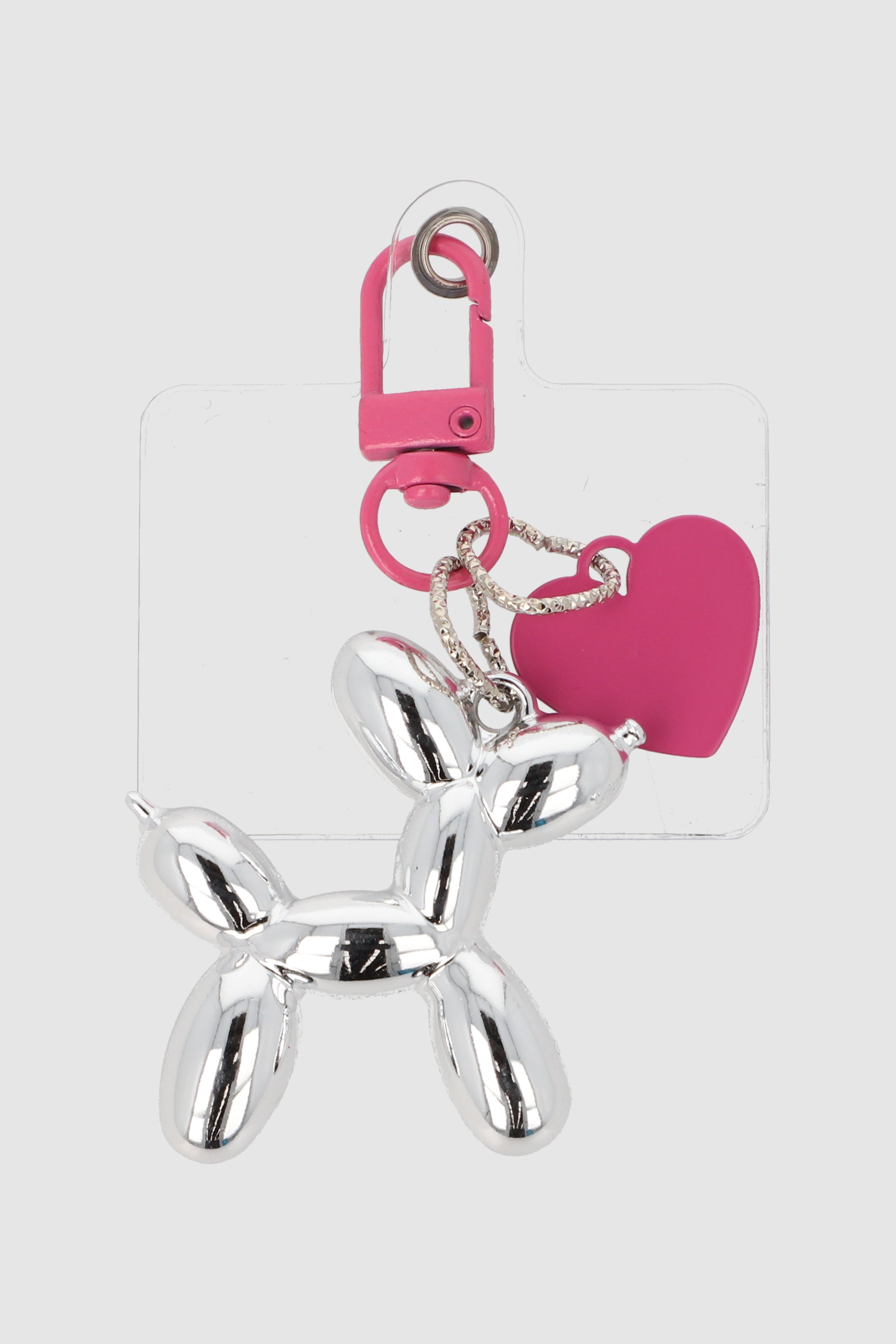 Charm cel perro globo corazon PLATA
