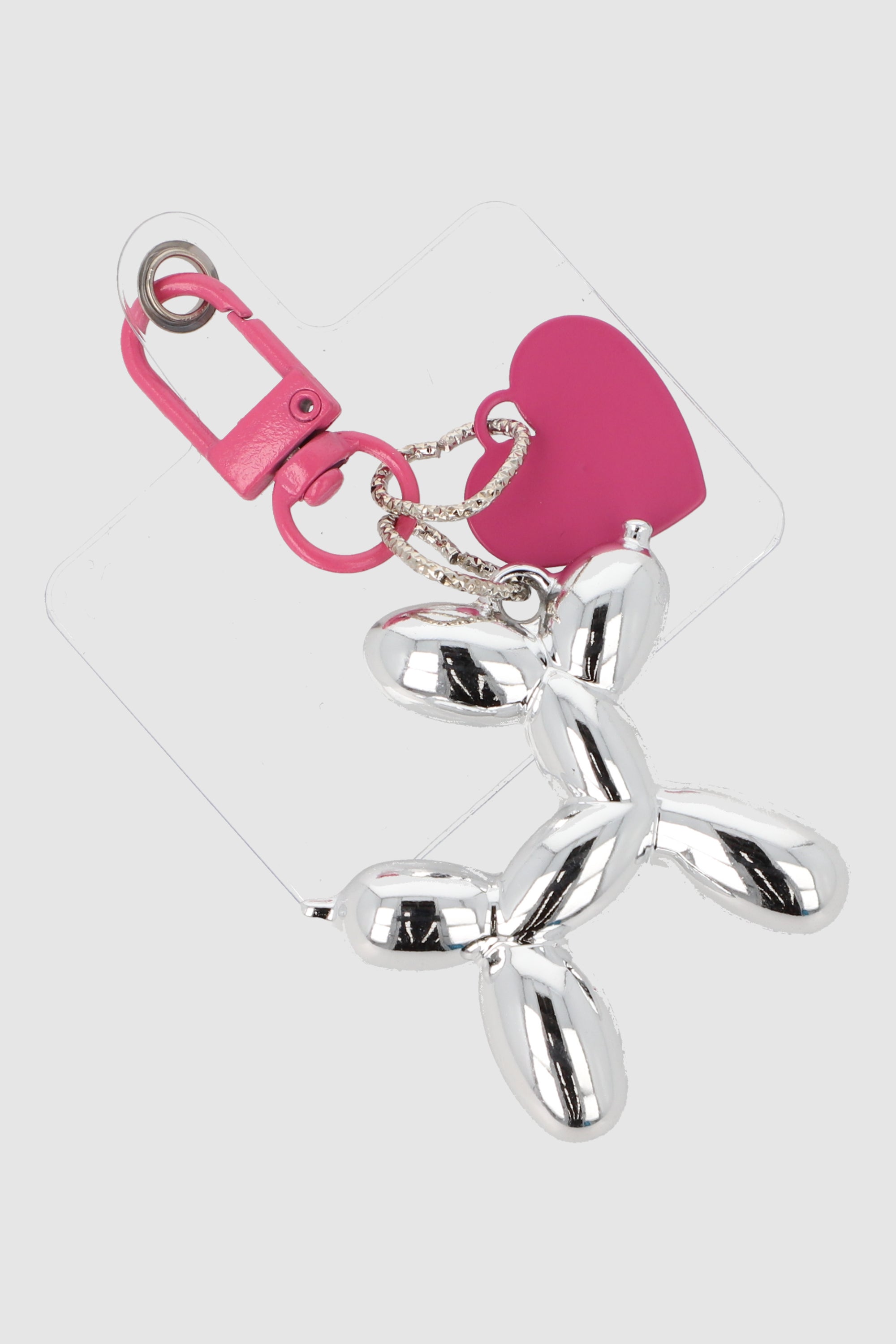 Charm cel perro globo corazon PLATA